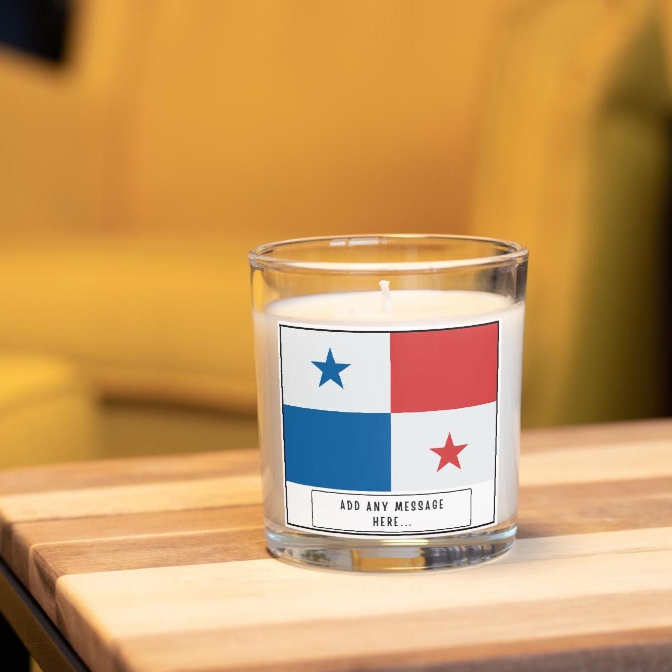Panama Personalised Candle | Panama Flag | Panamanian Flag | Custom Panamanian Message | Panama Message Candle | Panama Home Decor Gifts Etsy