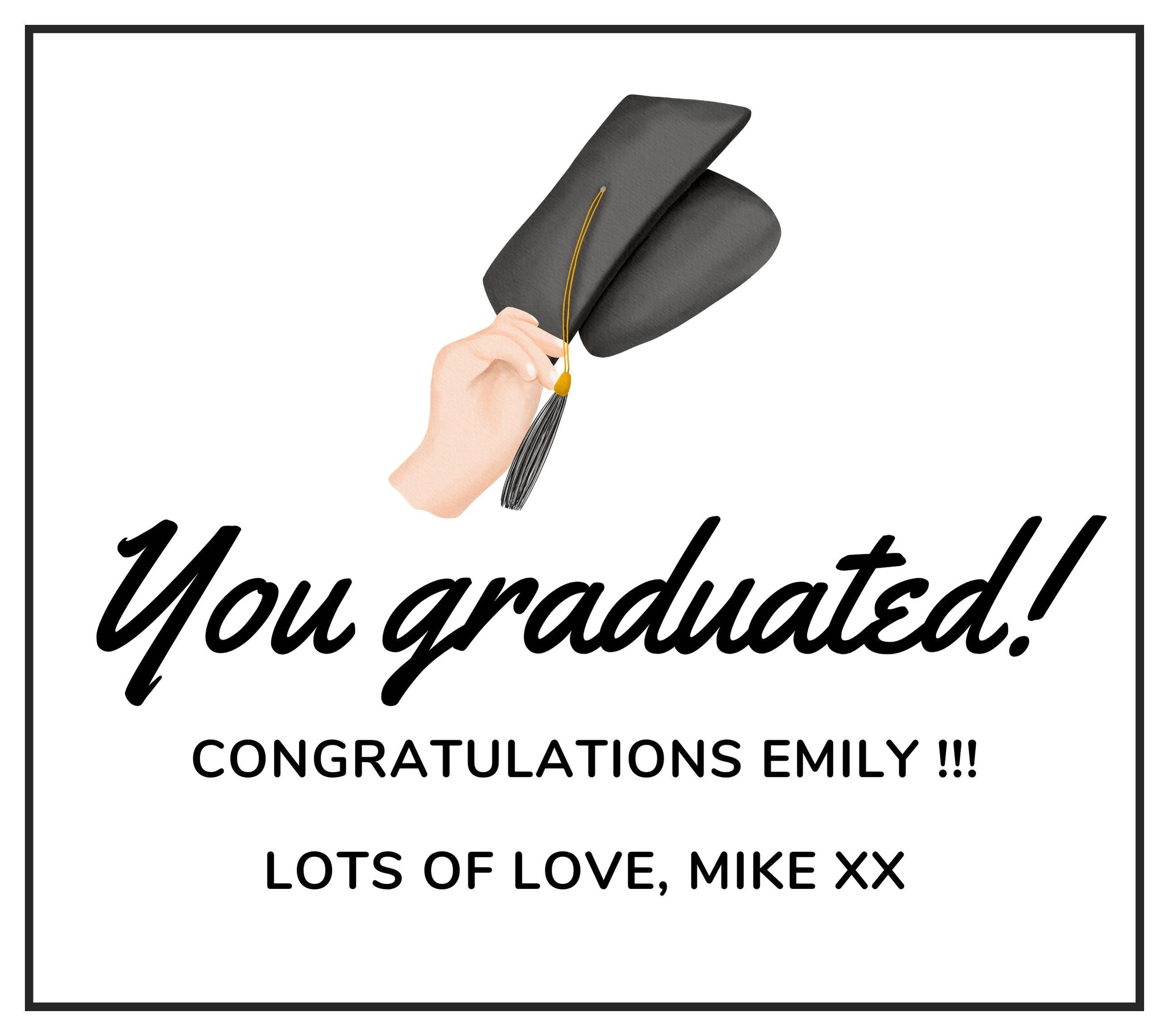 You Graduated Personalised Candle | Graduation Message Gift | Custom Graduate Candle | University Graduation Gift | Congratulations Graduate Etsy