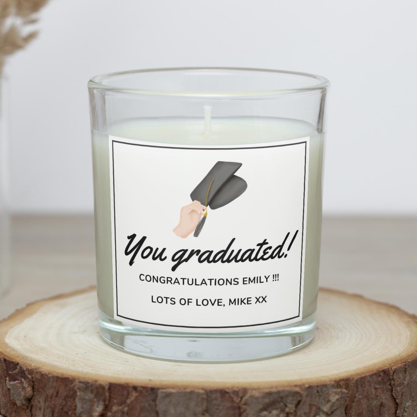 You Graduated Personalised Candle | Graduation Message Gift | Custom Graduate Candle | University Graduation Gift | Congratulations Graduate Etsy