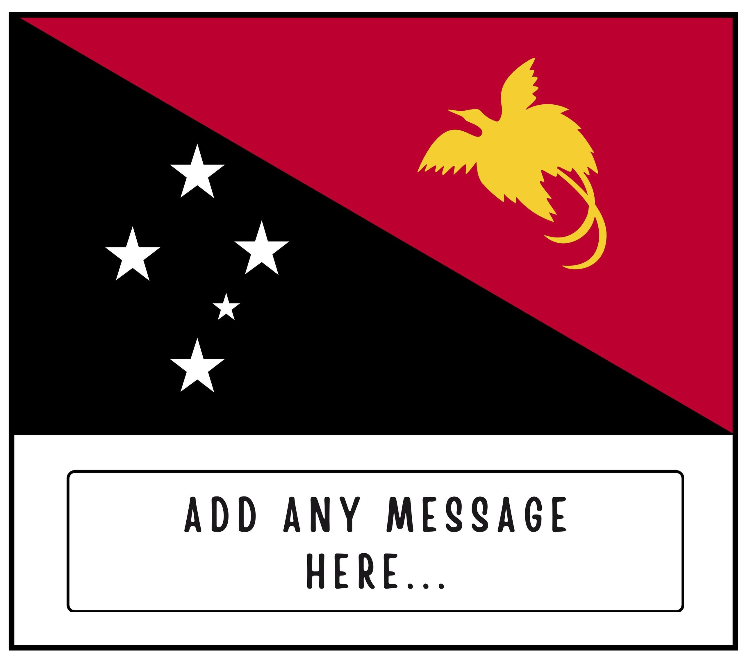 Papua New Guinea Personalised Candle | Flag of Papua New Guinea Gift | Custom PNG Message Candle | PNG Home Decor | Melanesian Home Decor Etsy