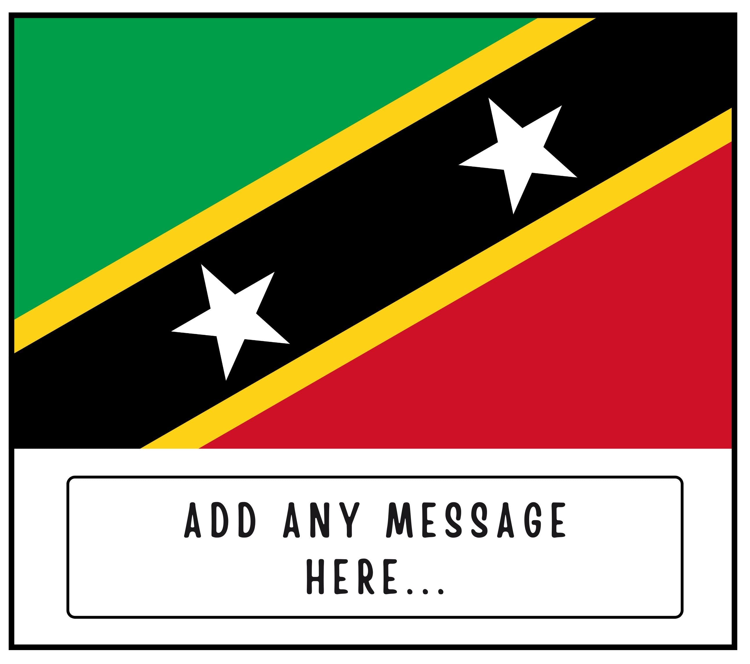 Saint Kitts and Nevis Personalised Candle | Flag of Saint Kitts | Saint Kitts and Nevis Flag | Custom Saint Kitts Gift | Saint Kitts Home Etsy
