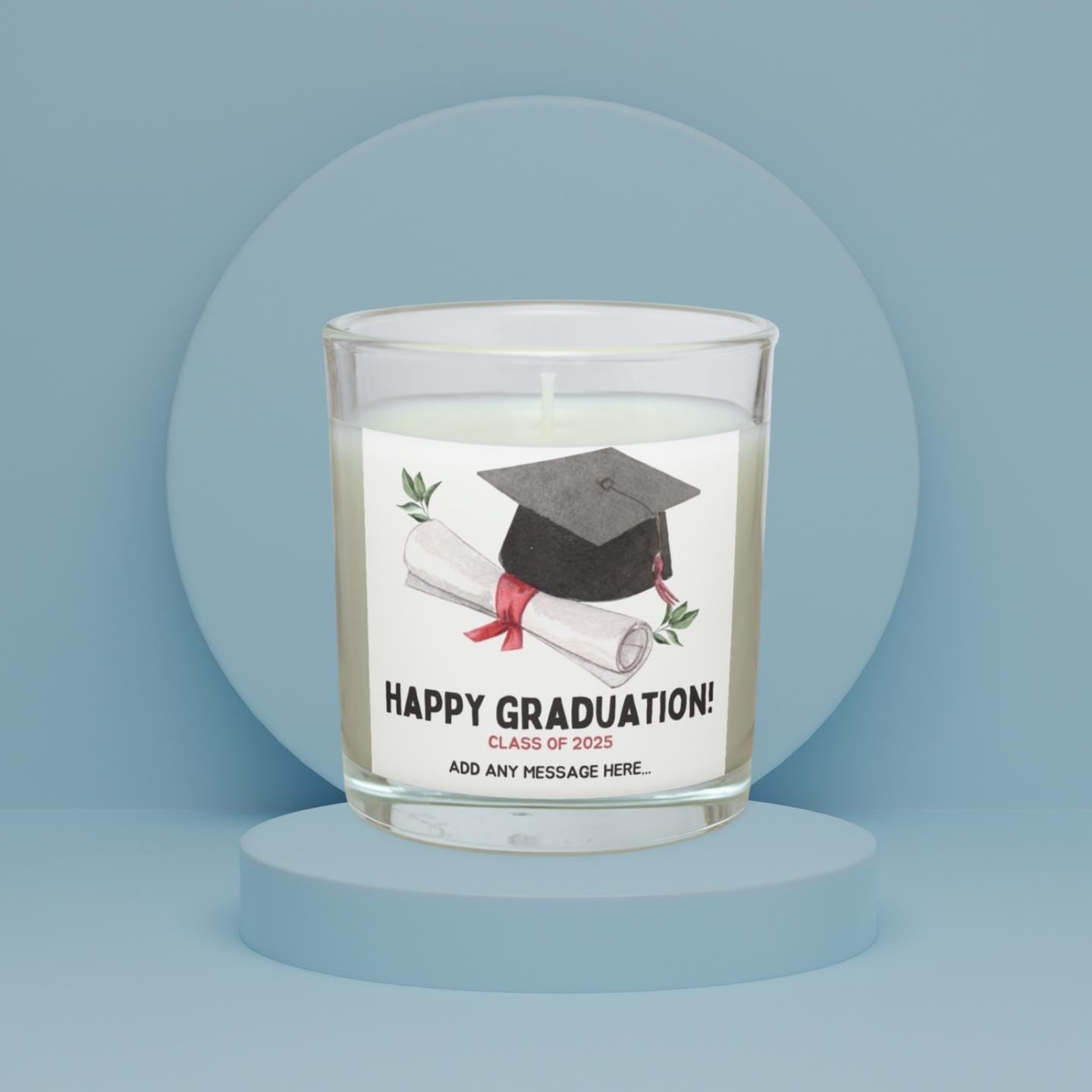 Happy Graduation Personalised Candle | Graduation Him or Her Gift | Congratulations on your Graduation Message Gift | Graduation Keepsake Etsy