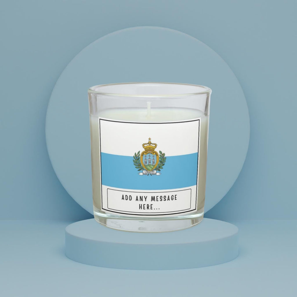 San Marino Personalised Candle | San Marino Flag | Flag of San Marino Gift | Custom San Marino Message | San Marino Home Decor | Sammarinese Etsy