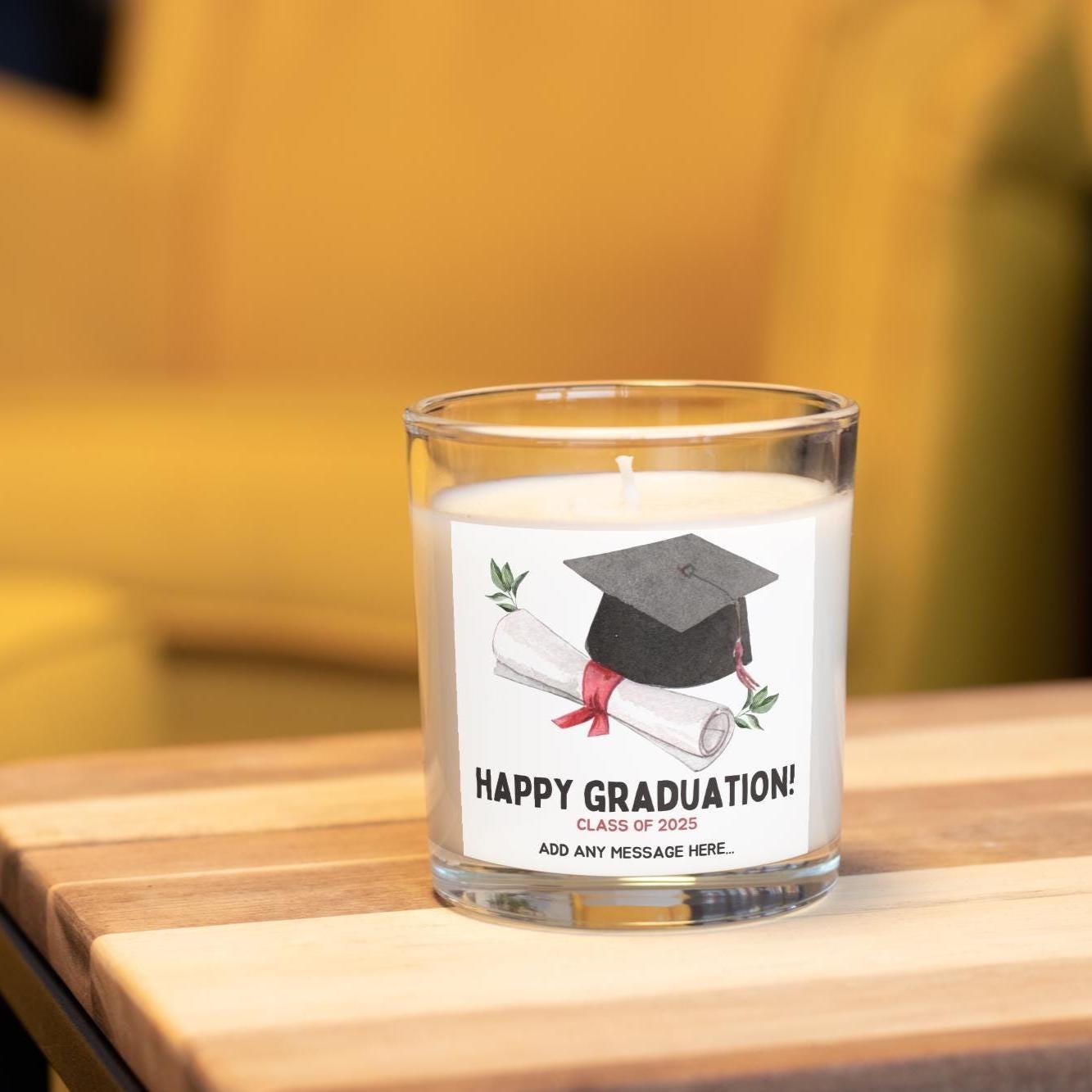 Happy Graduation Personalised Candle | Graduation Him or Her Gift | Congratulations on your Graduation Message Gift | Graduation Keepsake Etsy