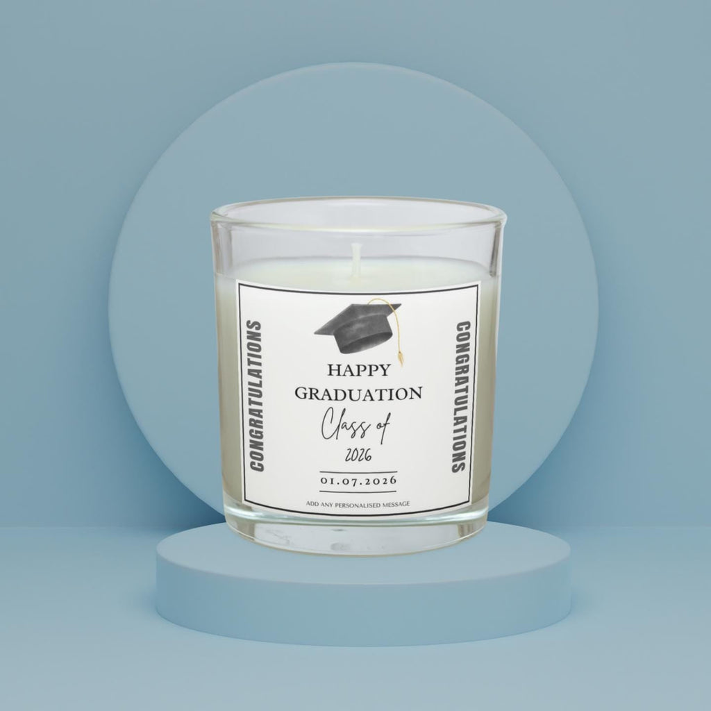 Congratulations Happy Graduation Personalised Candle | Custom Name Message Gift | Graduation Gift | Happy Graduation | University Graduation Etsy
