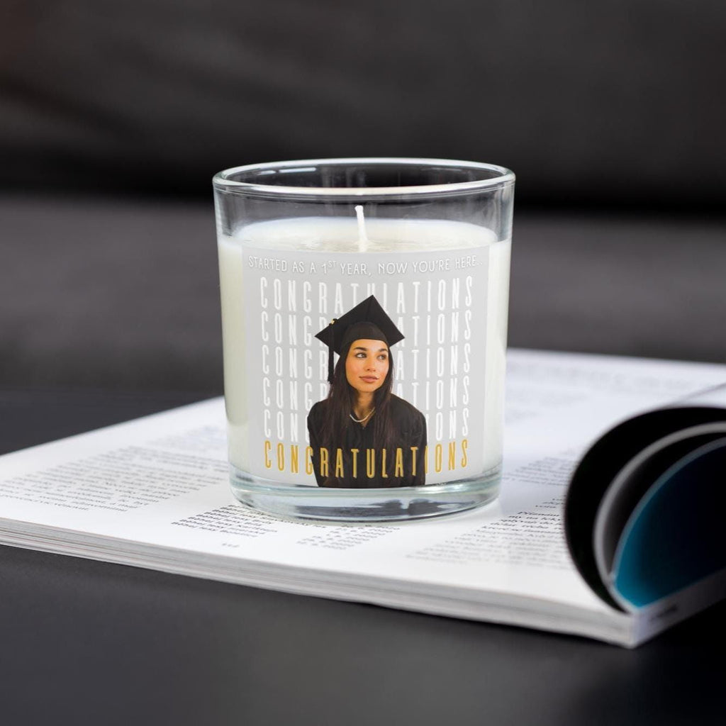 Congratulations Graduation Photo Personalised Candle | Graduation Congratulations Gift | Cap & Gown Photo Gift | Thoughtful Graduation Gift Etsy