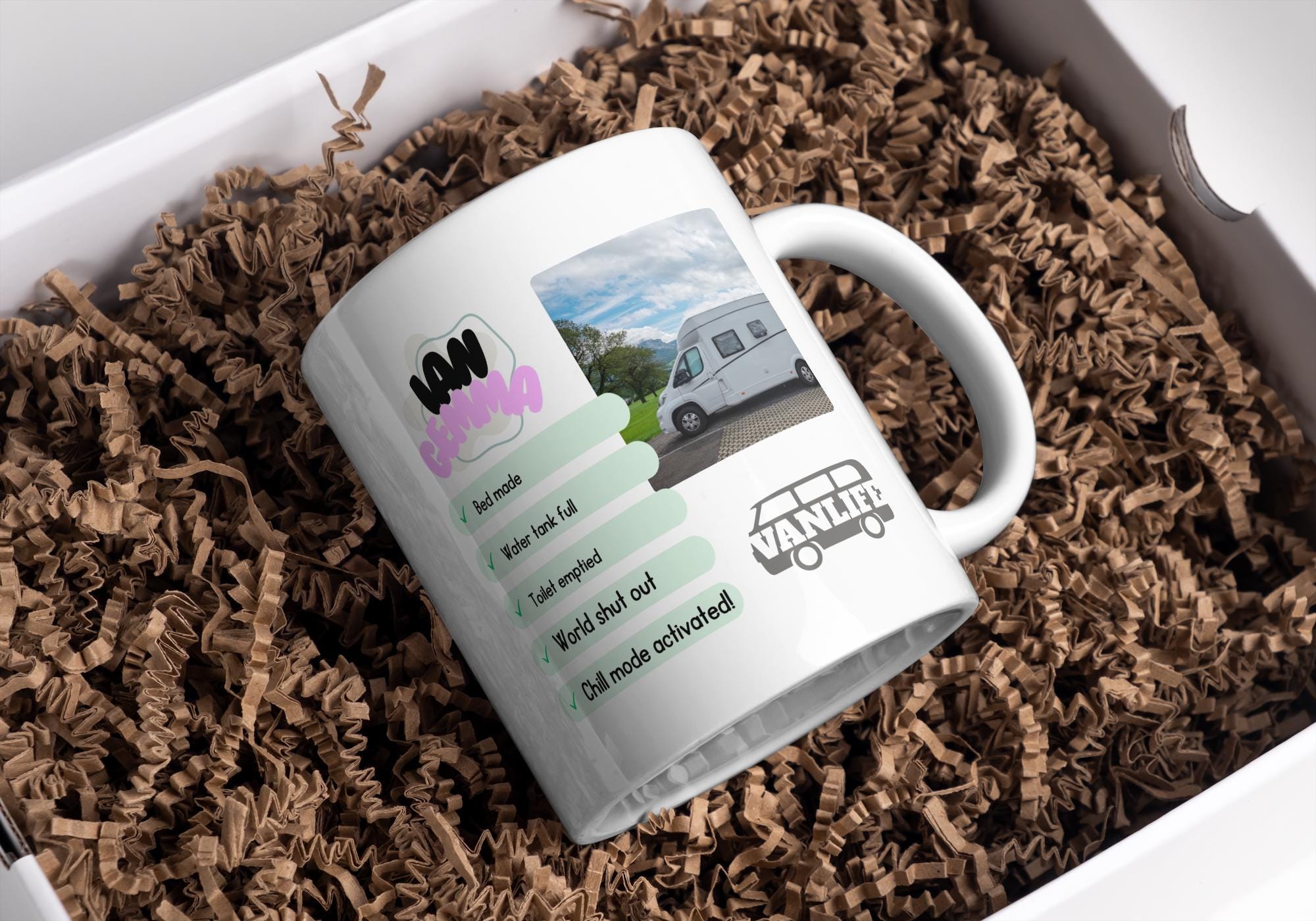 Personalised Motorhome Photo Mug | Add Any Image & Message | Funny Camper Gift | UK Vanlife Present | Caravan | Campervan | Novelty Mug Etsy