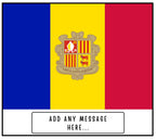 Andorra Personalised Candle | Flag of Andorra | Andorran Flag Gift | Custom Message Andorra Gift | Gift for Andorran | Andorra Home Decor Etsy