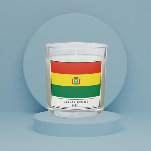 Bolivia Personalised Candle | Flag of Bolivia | Bolivian Flag Candle | Custom Bolivian Message Gift | Gift for Bolivian | Bolivia Home Decor Etsy