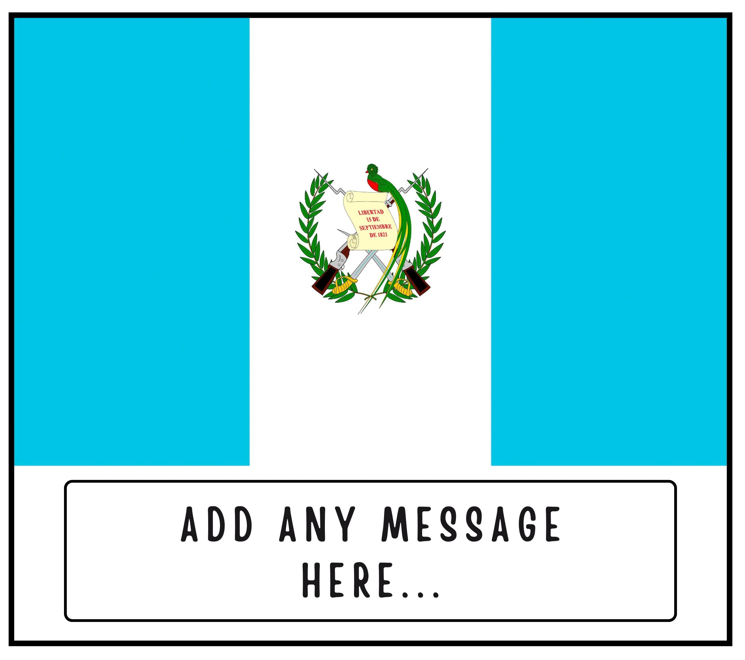 Guatemala Personalised Candle | Flag of Guatemala | Guatemalan Flag | Custom Guatemala Message | Gift for Guatemalan | Guatemalan Home Decor Etsy