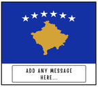 Kosovo Personalised Candle | Kosovo Flag | Kosovan Flag Gift | Custom Message Kosovo Candle | Gift for Kosovan | Kosovo Home Decor | Kosovan Etsy