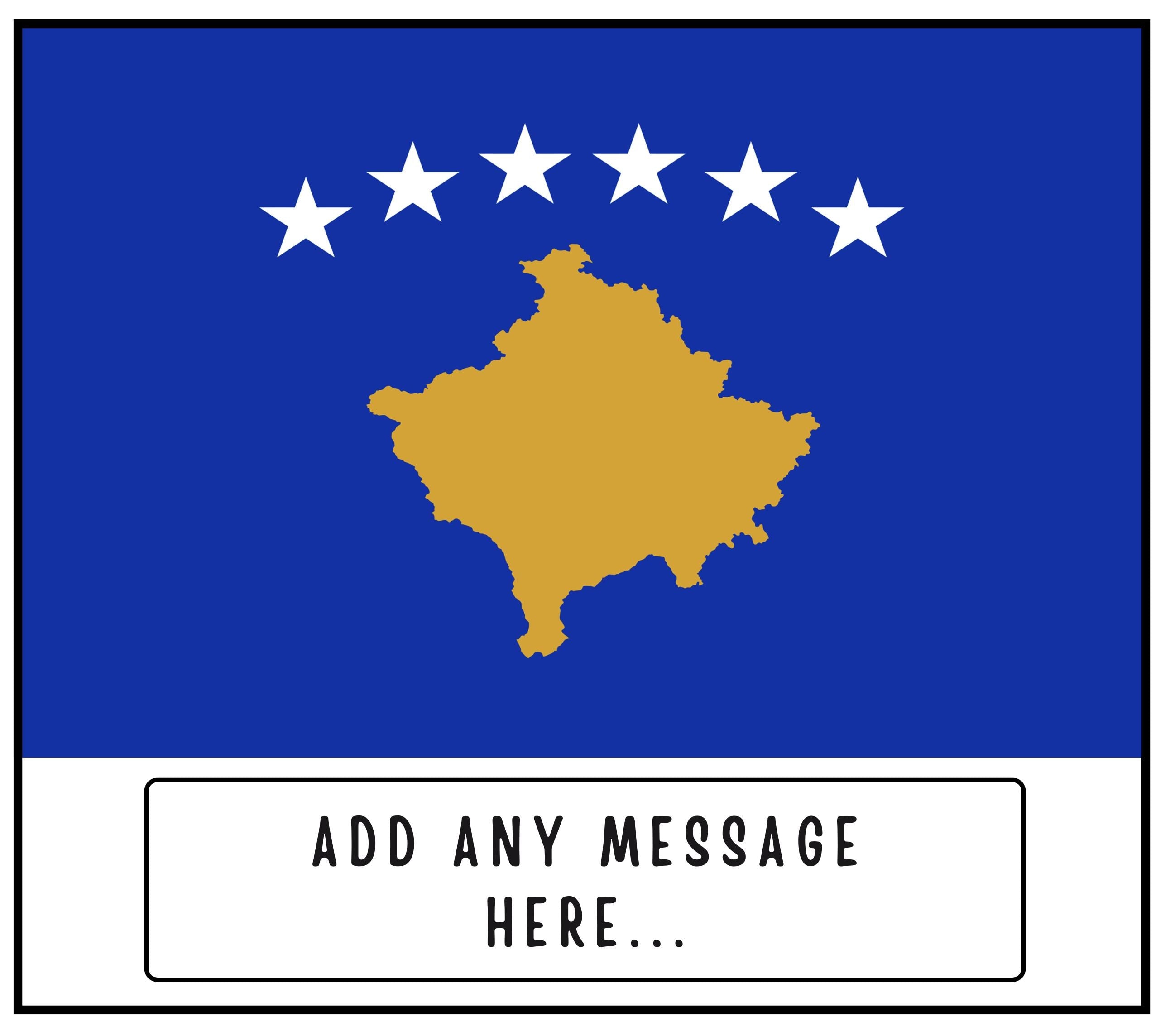 Kosovo Personalised Candle | Kosovo Flag | Kosovan Flag Gift | Custom Message Kosovo Candle | Gift for Kosovan | Kosovo Home Decor | Kosovan Etsy