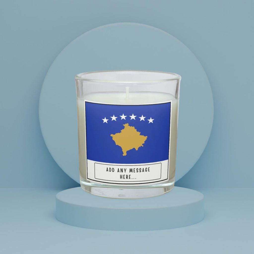 Kosovo Personalised Candle | Kosovo Flag | Kosovan Flag Gift | Custom Message Kosovo Candle | Gift for Kosovan | Kosovo Home Decor | Kosovan Etsy