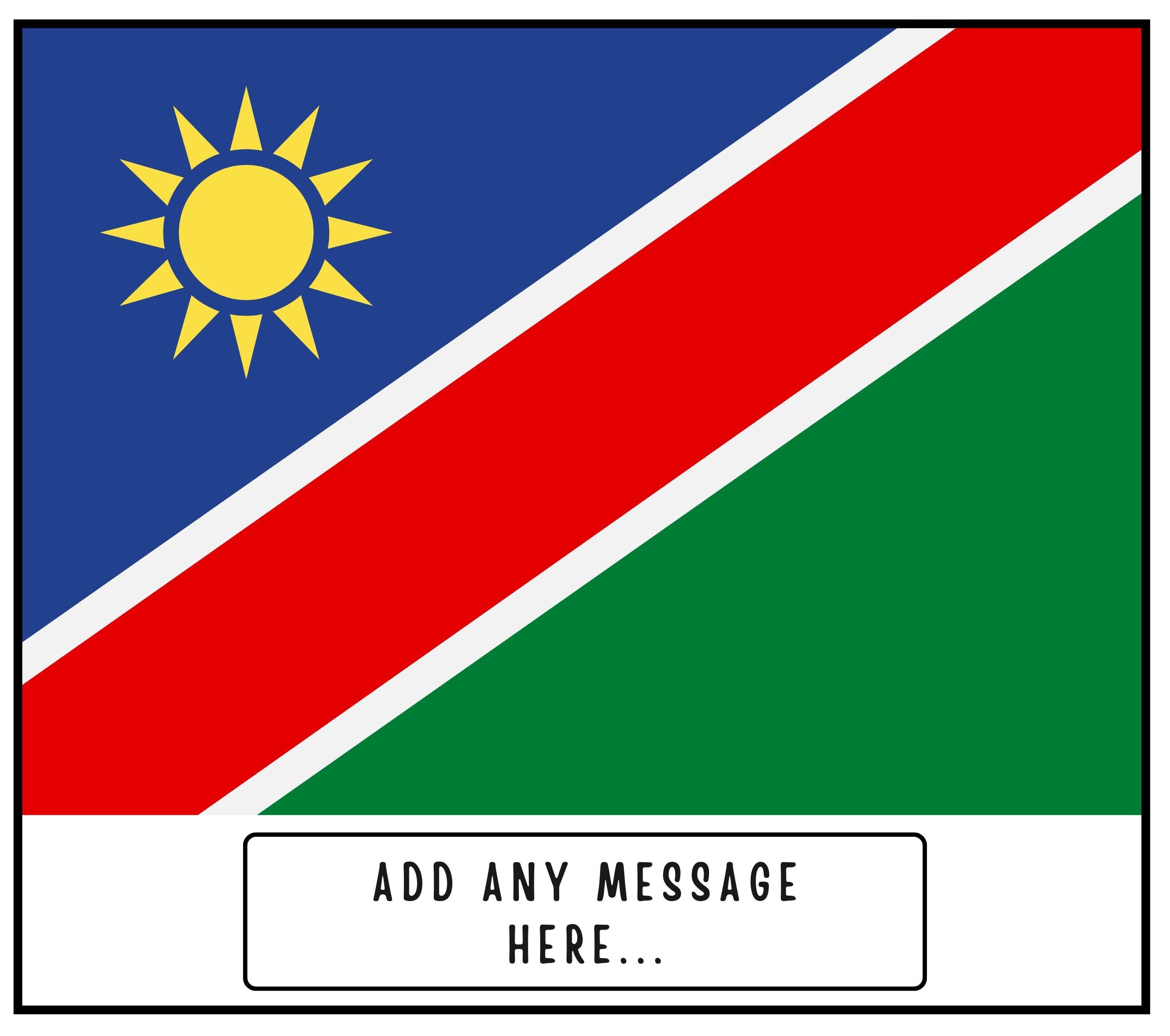 Namibia Personalised Candle | Flag of Namibia | Namibian Flag | Custom Namibian Message Candle | Gift for Namibian | Namibia Home Decor Gift Etsy