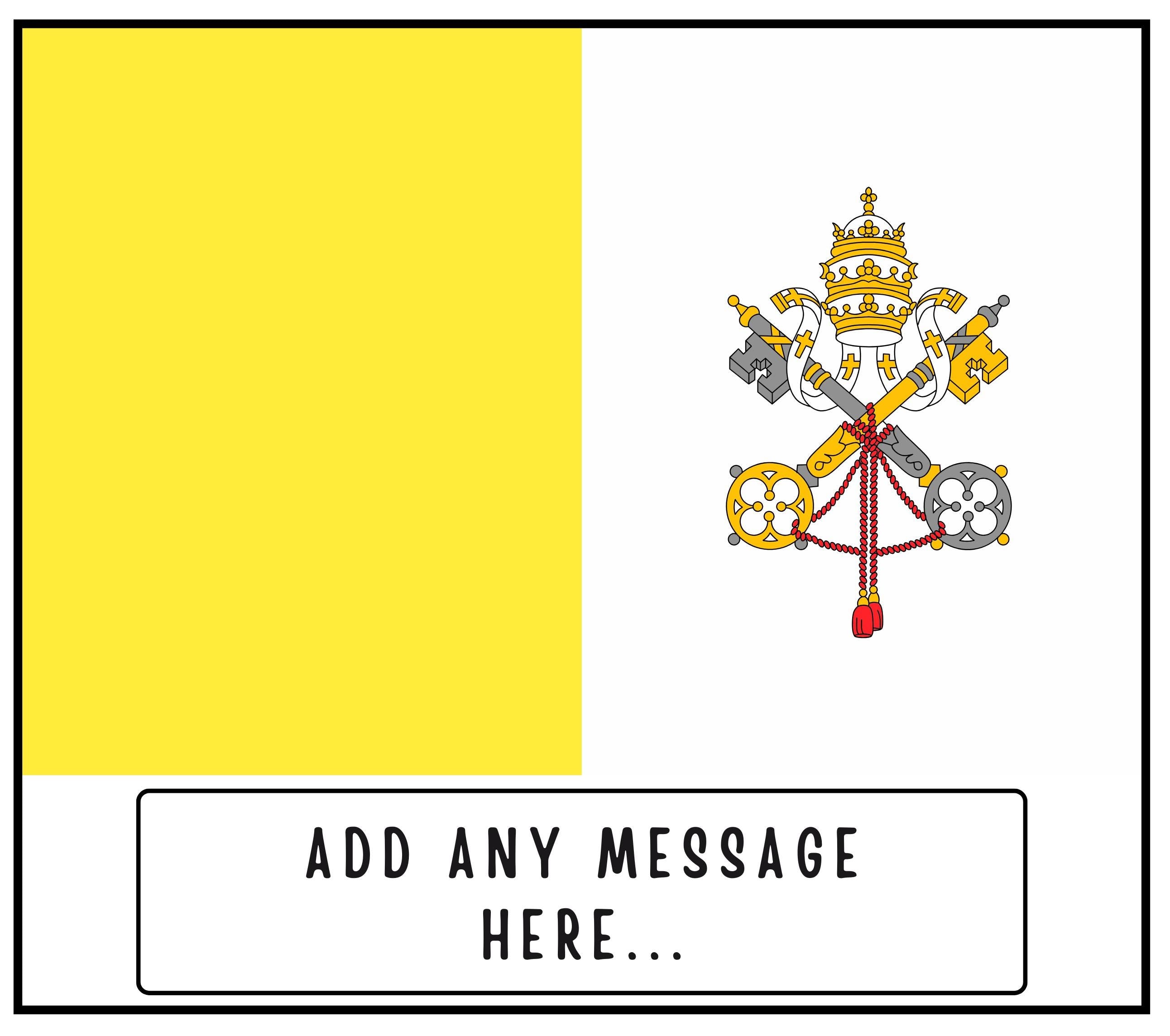 Vatican City Personalised Candle | Flag of Vatican City | Vatican Flag | Custom Message Vatican City Gift | Catholic Gift | Papal Home Decor Etsy