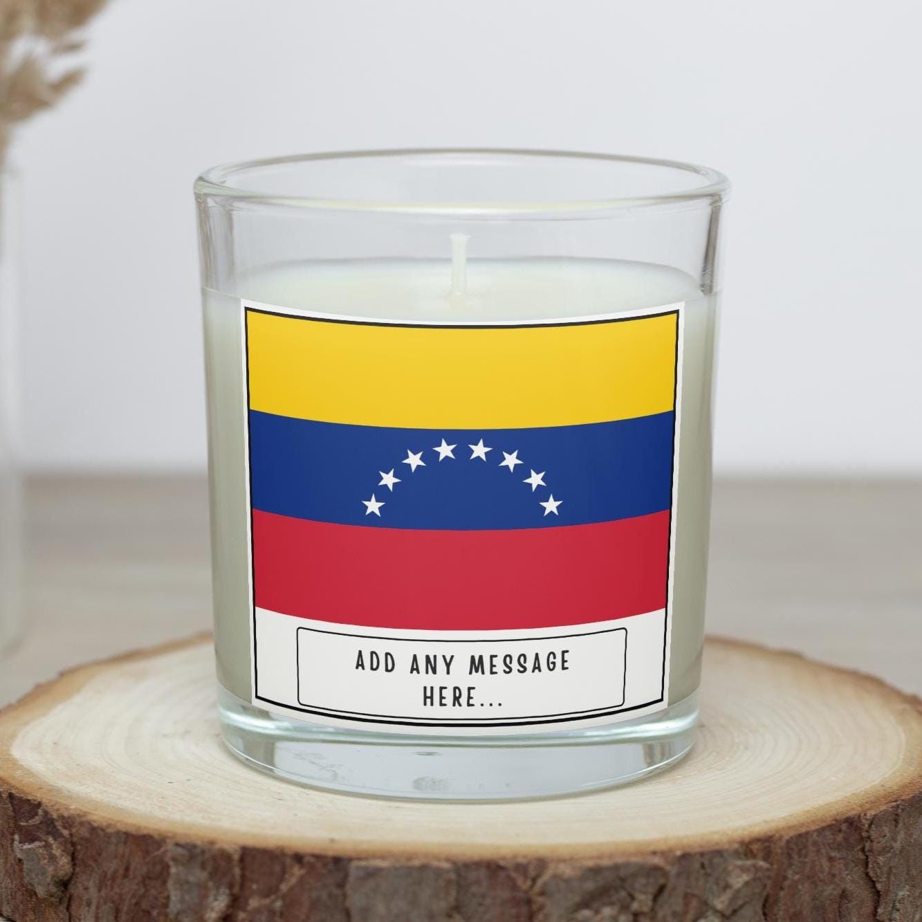 Venezuela Personalised Candle | Venezuelan Flag Gift | Custom Venezuelan Message | Gift for Venezuelan | Venezuela Home Decor Candle Gift Etsy