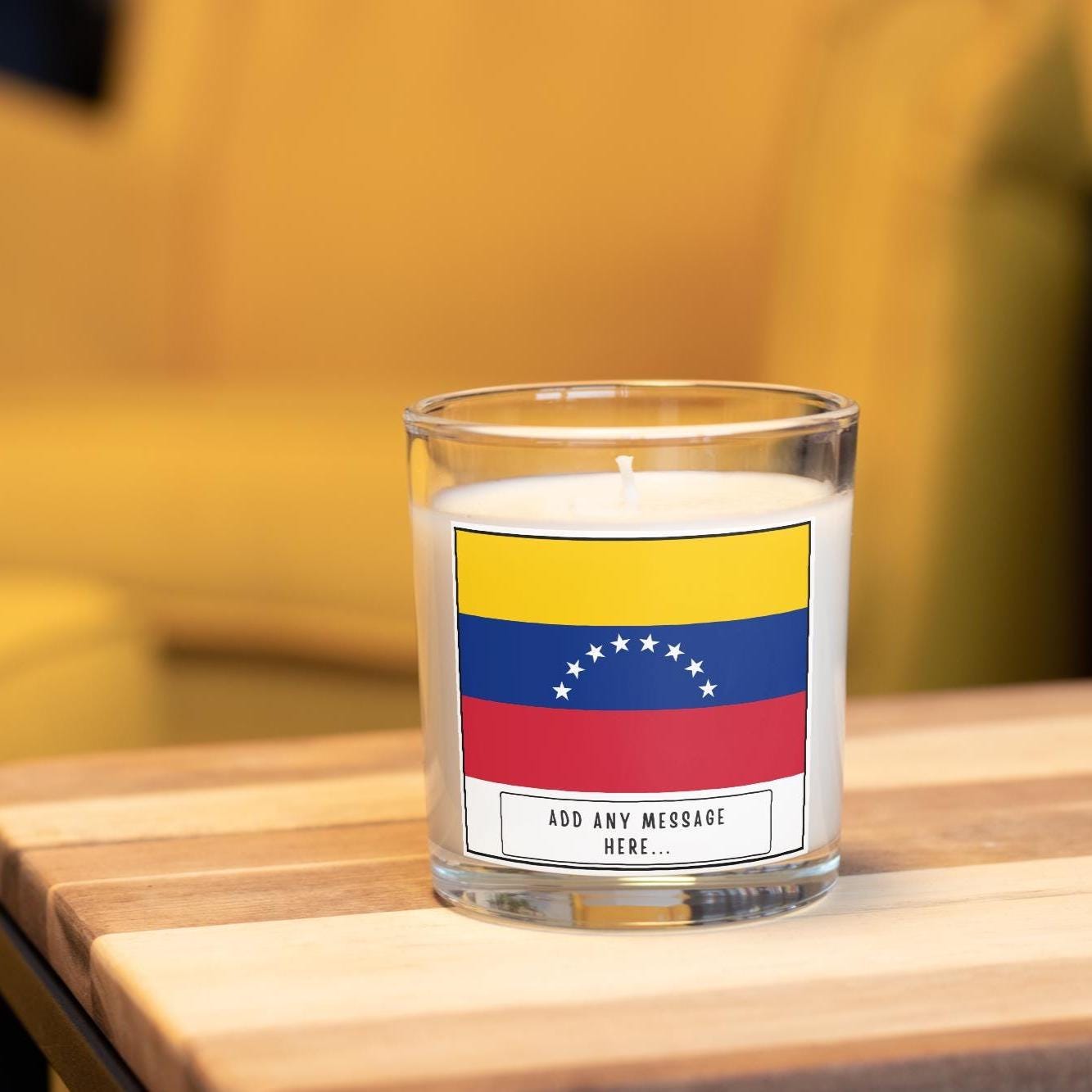 Venezuela Personalised Candle | Venezuelan Flag Gift | Custom Venezuelan Message | Gift for Venezuelan | Venezuela Home Decor Candle Gift Etsy