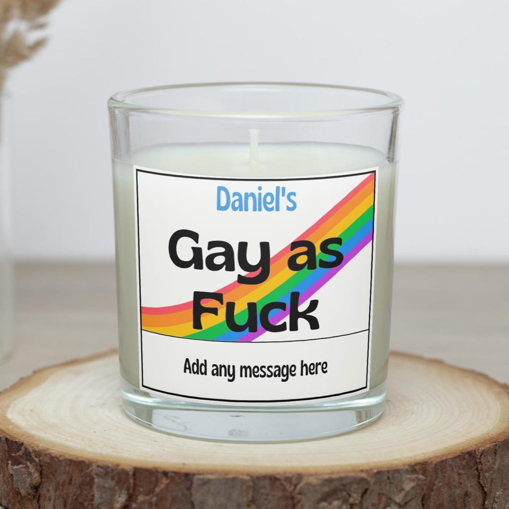 Funny Gay as Fuck Personalised Candle | Novelty Rude Gay Gift | Gift for Gay Friend | Funny Straight Gift | Funny Friend Gift | Work Friend Etsy