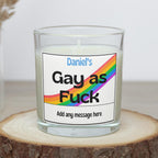 Funny Gay as Fuck Personalised Candle | Novelty Rude Gay Gift | Gift for Gay Friend | Funny Straight Gift | Funny Friend Gift | Work Friend Etsy
