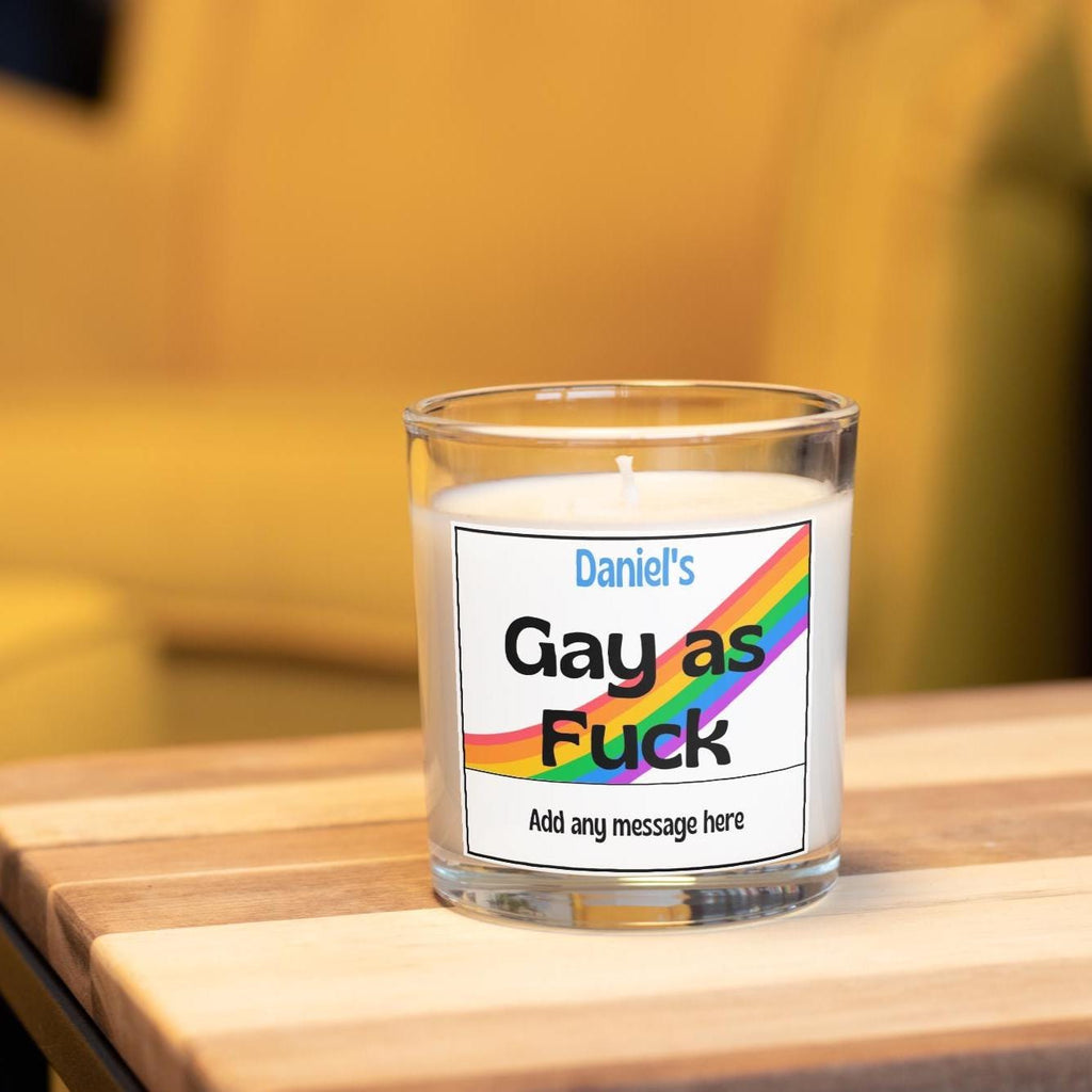 Funny Gay as Fuck Personalised Candle | Novelty Rude Gay Gift | Gift for Gay Friend | Funny Straight Gift | Funny Friend Gift | Work Friend Etsy