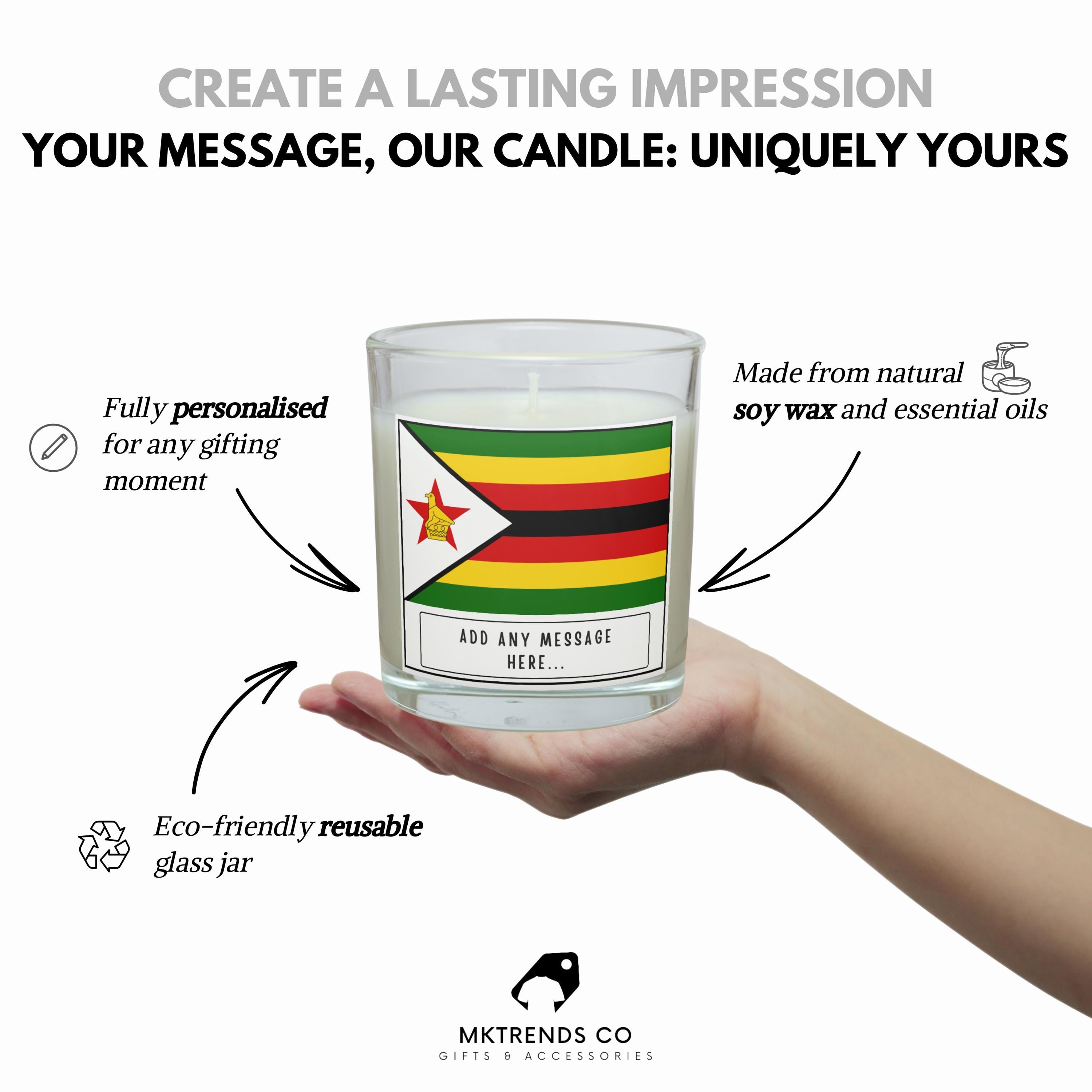 Zimbabwe Personalised Candle | Flag of Zimbabwe | Zimbabwean Flag | Custom Zimbabwe | Zimbabwean Gift | Zimbabwe Home Decor | African Gifts Etsy