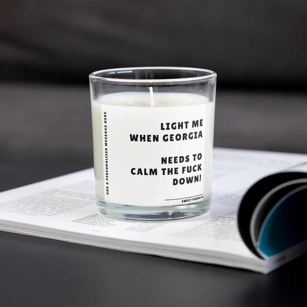 Funny Calm the Fuck Down Personalised Candle | Funny Gift for Friend | Novelty Calm Down Funny Candle | Funny Work Friend | Mum | Sister Etsy