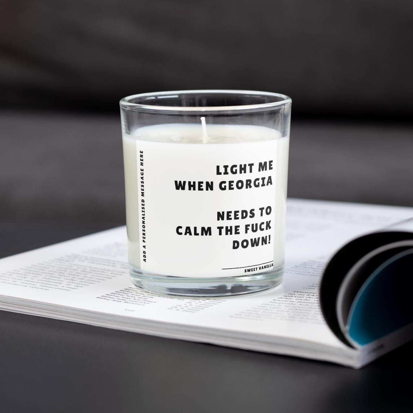 Funny Calm the Fuck Down Personalised Candle | Funny Gift for Friend | Novelty Calm Down Funny Candle | Funny Work Friend | Mum | Sister Etsy