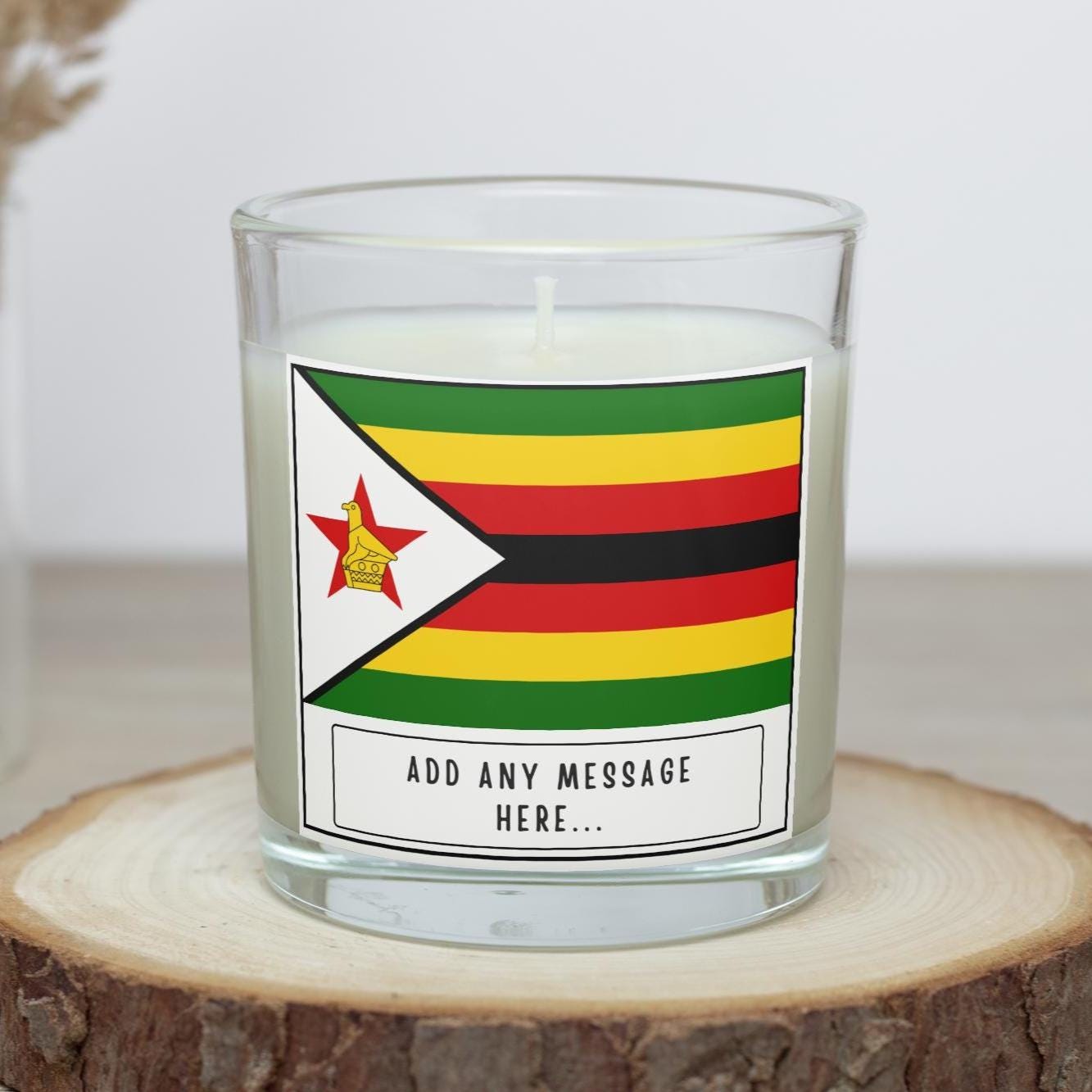 Zimbabwe Personalised Candle | Flag of Zimbabwe | Zimbabwean Flag | Custom Zimbabwe | Zimbabwean Gift | Zimbabwe Home Decor | African Gifts Etsy