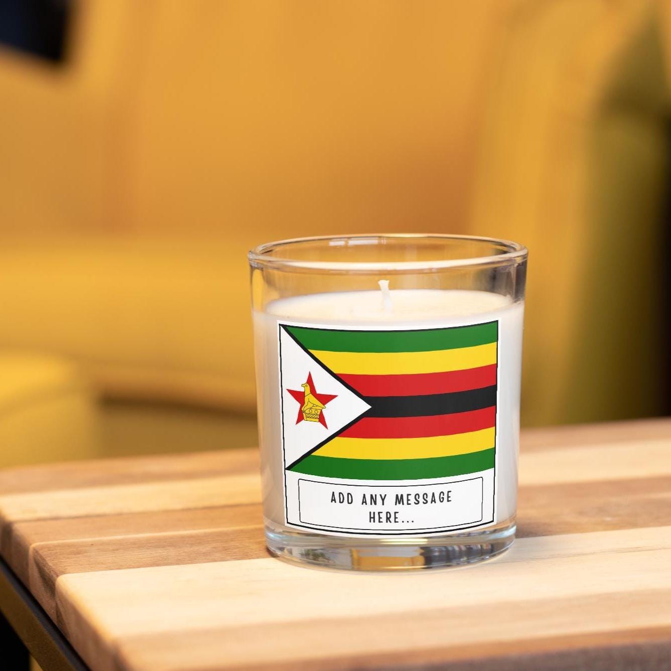 Zimbabwe Personalised Candle | Flag of Zimbabwe | Zimbabwean Flag | Custom Zimbabwe | Zimbabwean Gift | Zimbabwe Home Decor | African Gifts Etsy