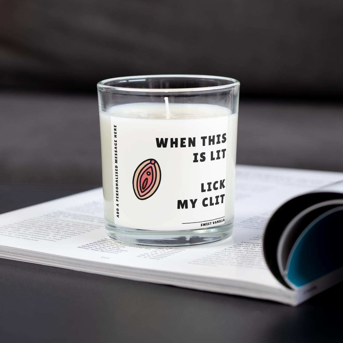 Rude Adult Novelty Personalised Candle | Rude Gifts for Adults | Custom Message Relationship Gift | Valentines Candle | Funny Couples Gift Etsy