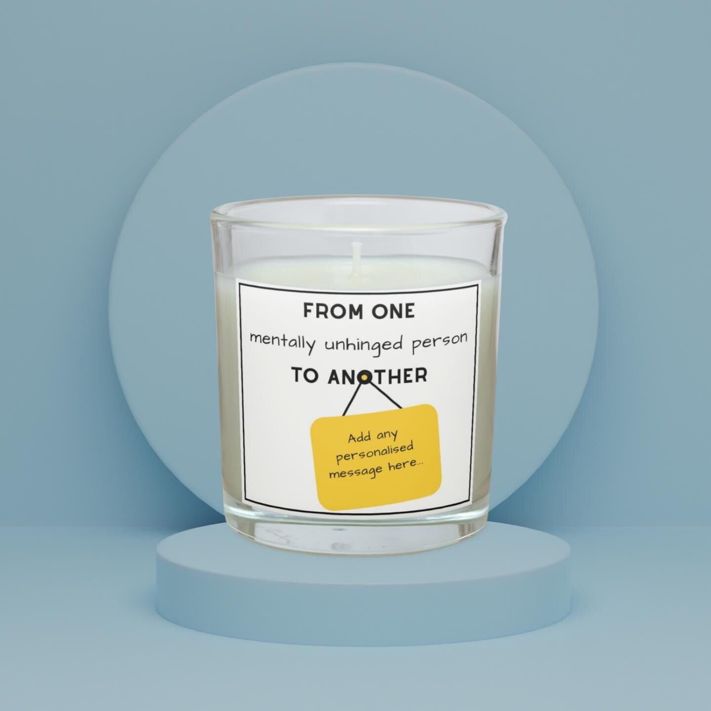 Funny Mentally Unhinged Personalised Candle | Novelty Gift for Friends | Funny Co Worker Gift | Fun Gifts for Mum | Best Friend Message Gift Etsy