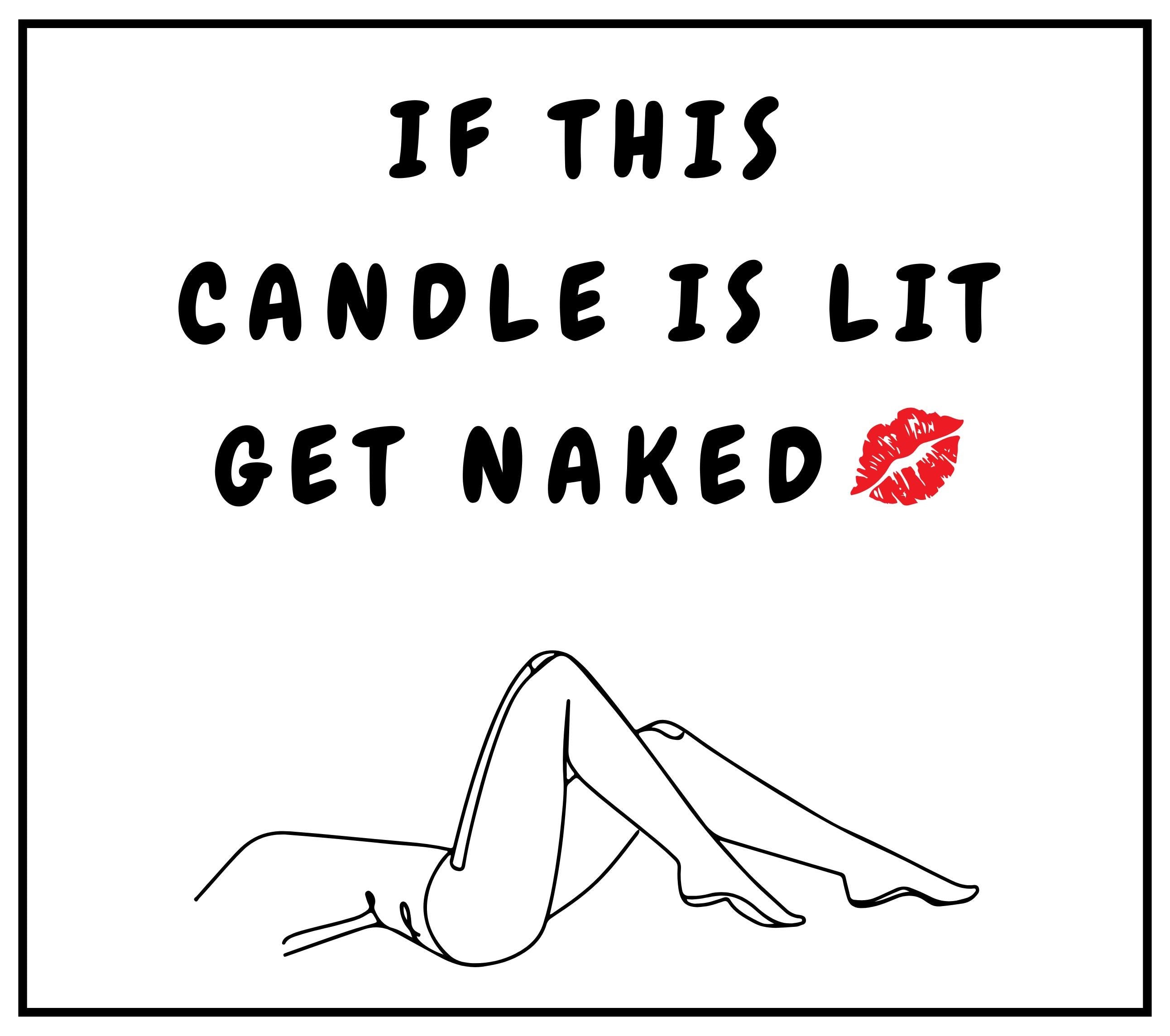 Get Naked Novelty Personalised Candle | Rude Boyfriend Gift | Rude Girlfriend Gift | Funny Adult Candle | Adult Relationship Rude Message Etsy
