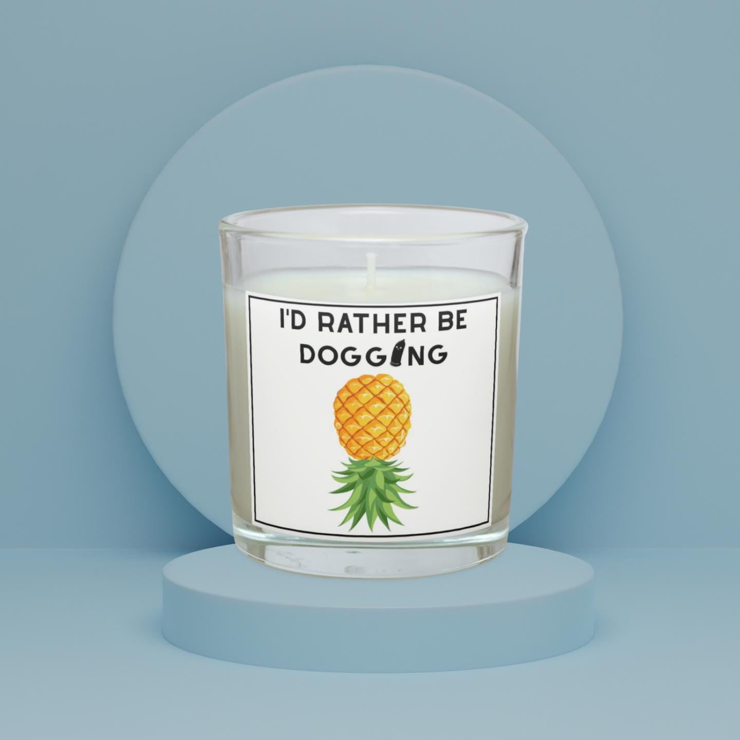 Rude Adult Dogging Joke Gift | Funny Dogging Personalised Candle | Novelty Adult Sex Gift | Funny Dogging Pineapple Candle | Any Message Etsy