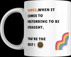 Personalised Gay Humour Mug, Funny LGBTQ Gift, Custom Name Mug, Funny Gay Gift, Rainbow Pride Mug Etsy