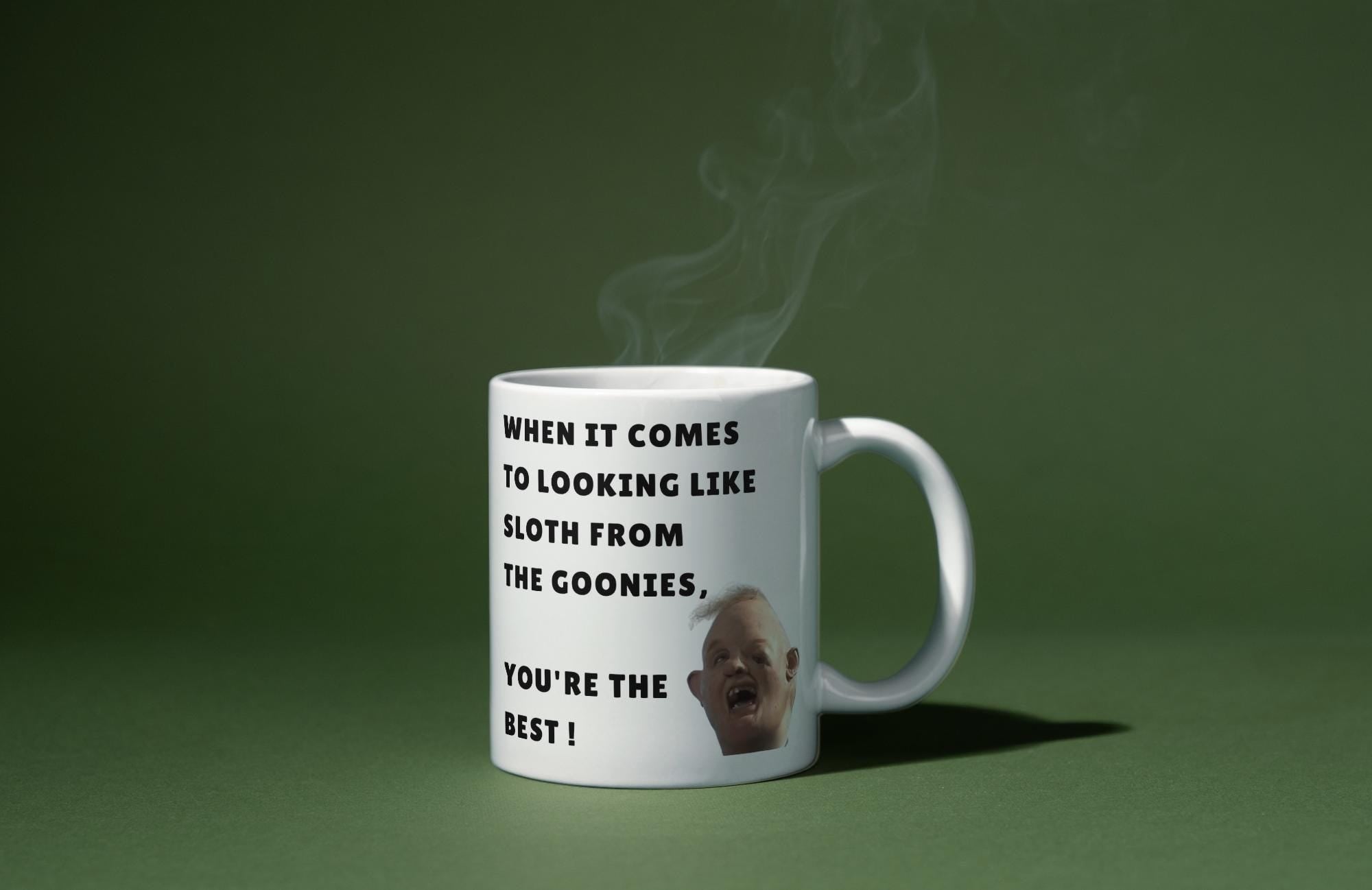 Funny Sloth Goonies Personalised Mug | Custom Name Coffee Cup | Retro Movie Humour Gift | Youre the Best Joke Mug | 80s Film Fan Present Etsy