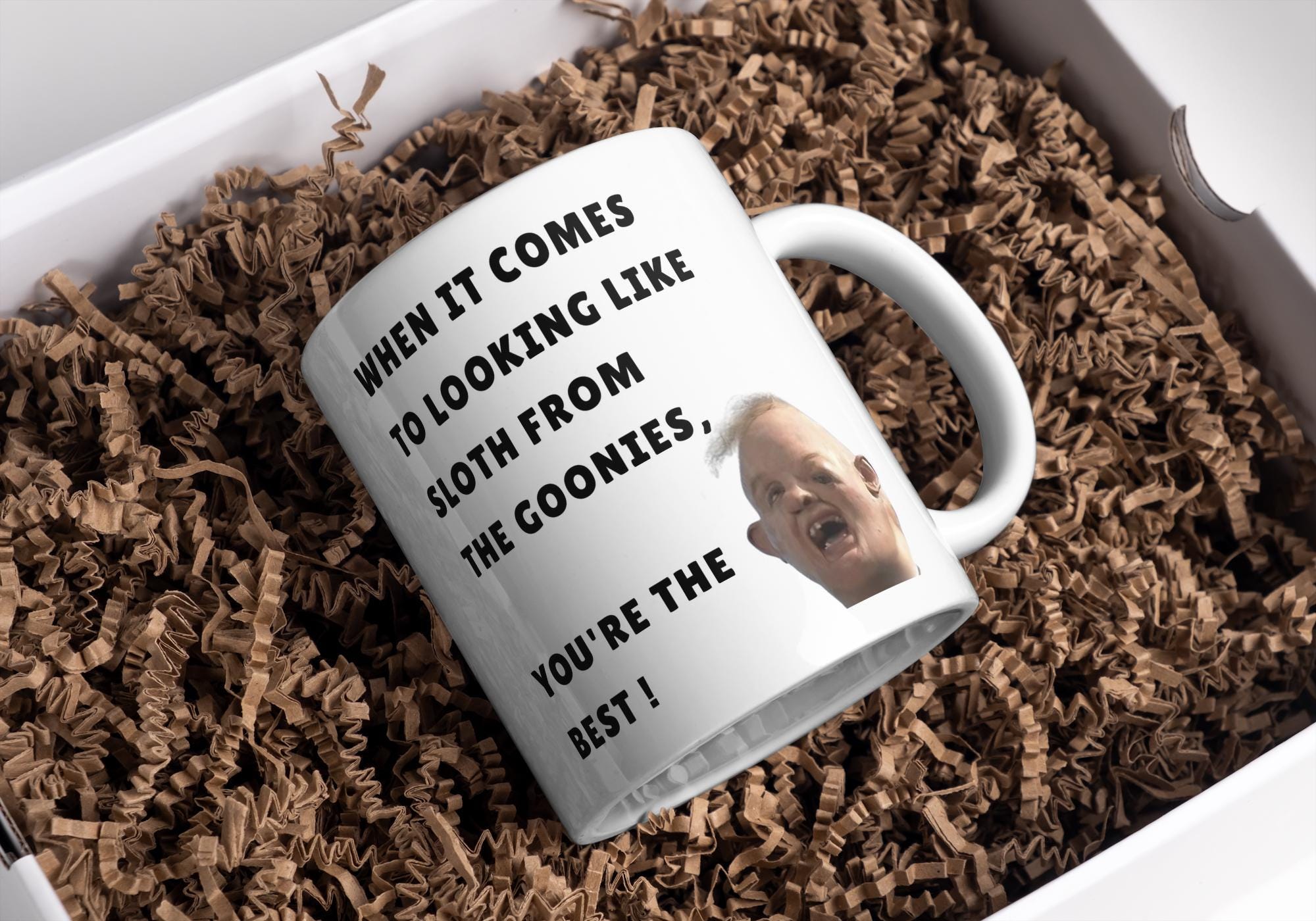 Funny Sloth Goonies Personalised Mug | Custom Name Coffee Cup | Retro Movie Humour Gift | Youre the Best Joke Mug | 80s Film Fan Present Etsy