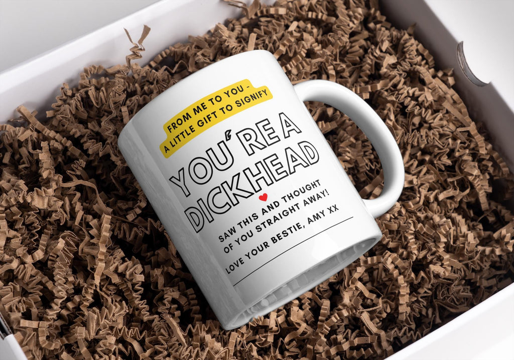 Personalised Mug | Rude Funny Gift | Cheeky Gift | Dickhead Gift | Friend Gift | Secret Santa | Banter Mug | Novelty Mug | Joke Gift | Funny Etsy