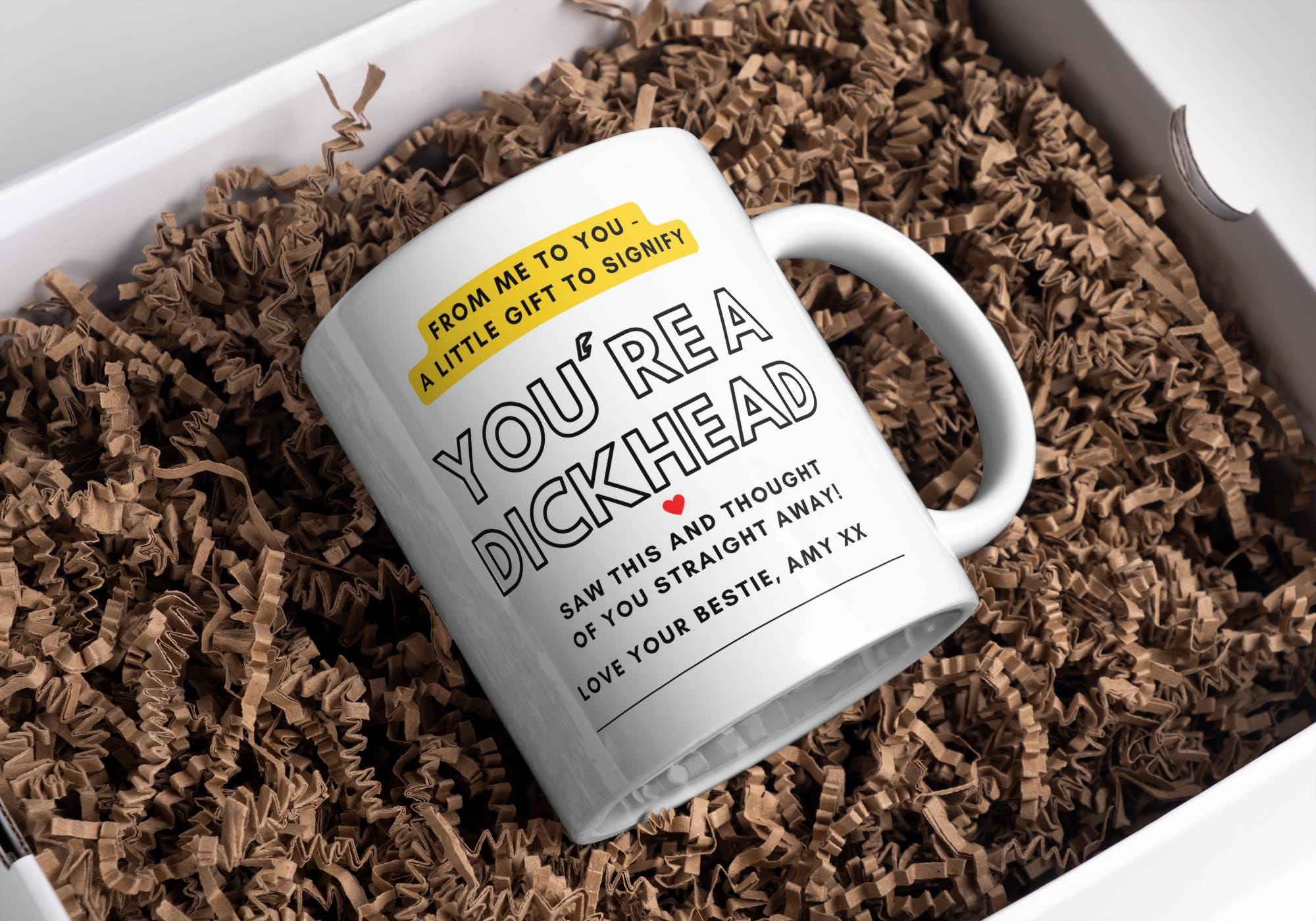 Personalised Mug | Rude Funny Gift | Cheeky Gift | Dickhead Gift | Friend Gift | Secret Santa | Banter Mug | Novelty Mug | Joke Gift | Funny Etsy