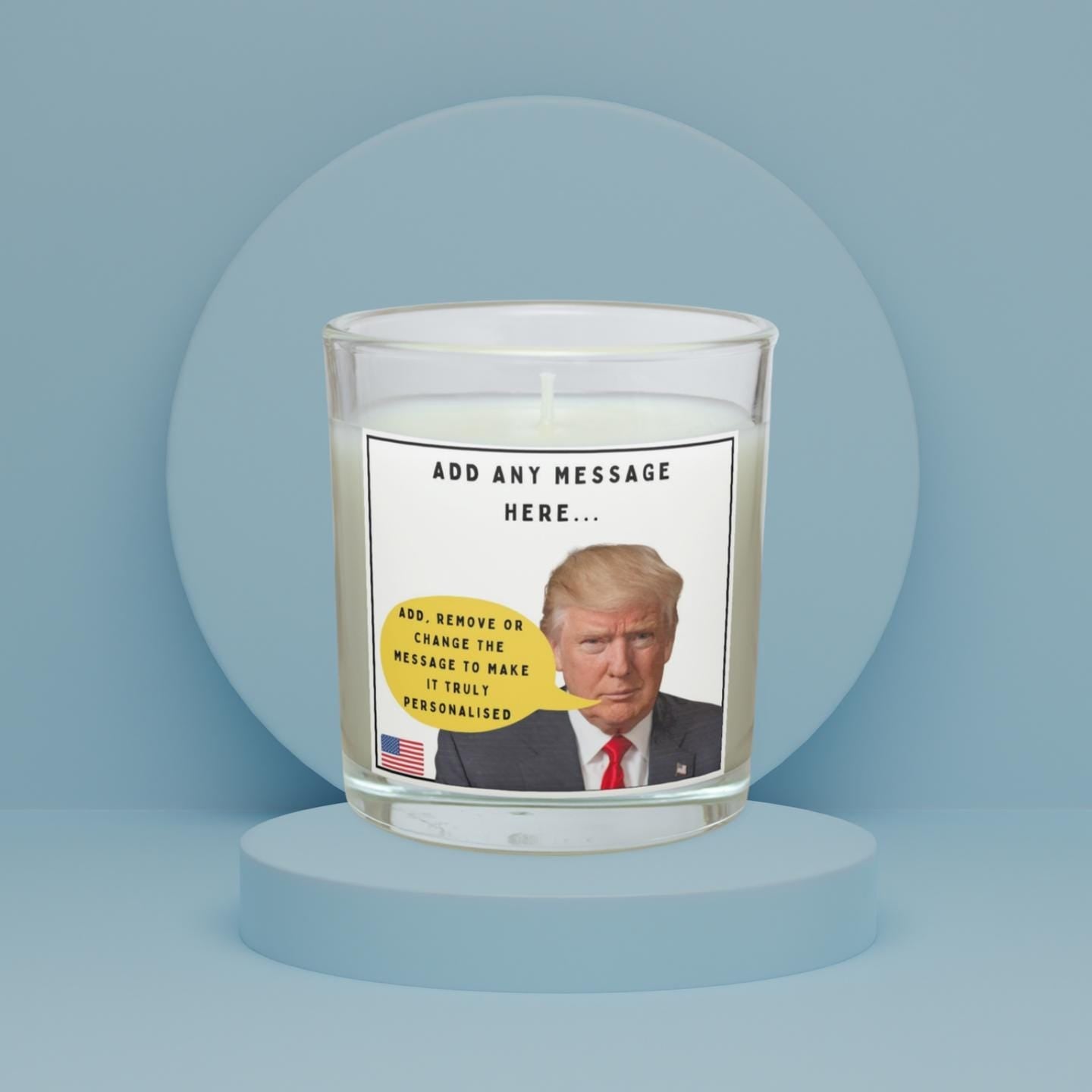 Donald Trump Personalised Candle | Funny Donald Trump Gift | President Trump Message Candle | Donald Trump Fan Gift | Secret Santa Candle Etsy