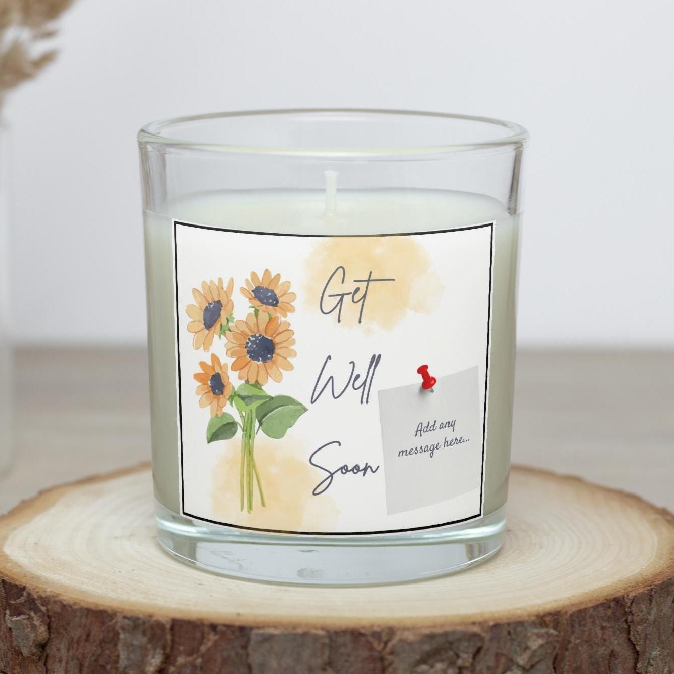 Get Well Soon Personalised Candle | Illness Recovery Gift for Her | Custom Sympathy Message Candle | Hospital Discharge | Thinking of You Etsy