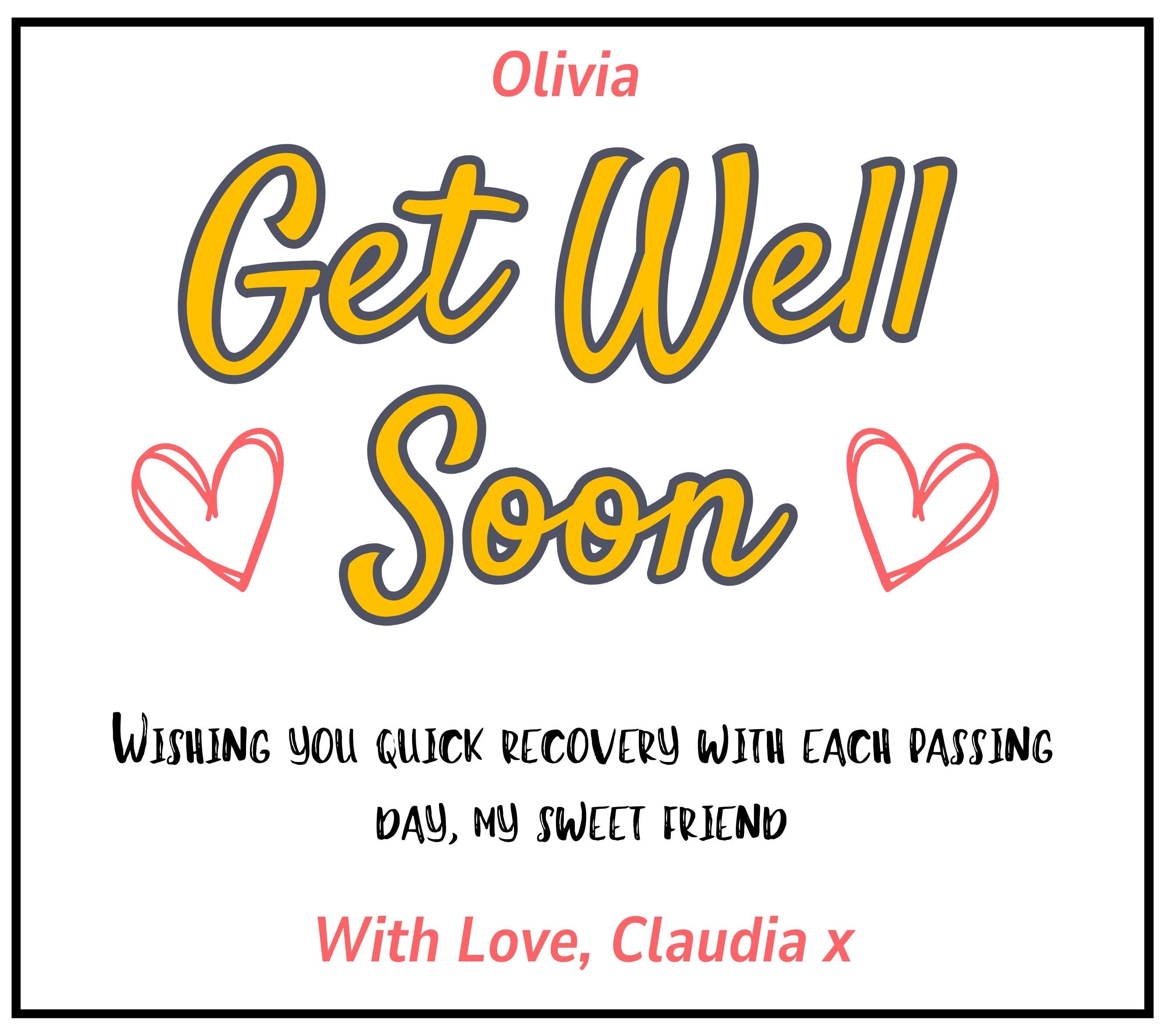 Get Well Soon Candle for Her | Recovery Gift for Her | Mum | Friend | Sister | Auntie Thinking of You Gift | Feeling Unwell | Custom Message Etsy