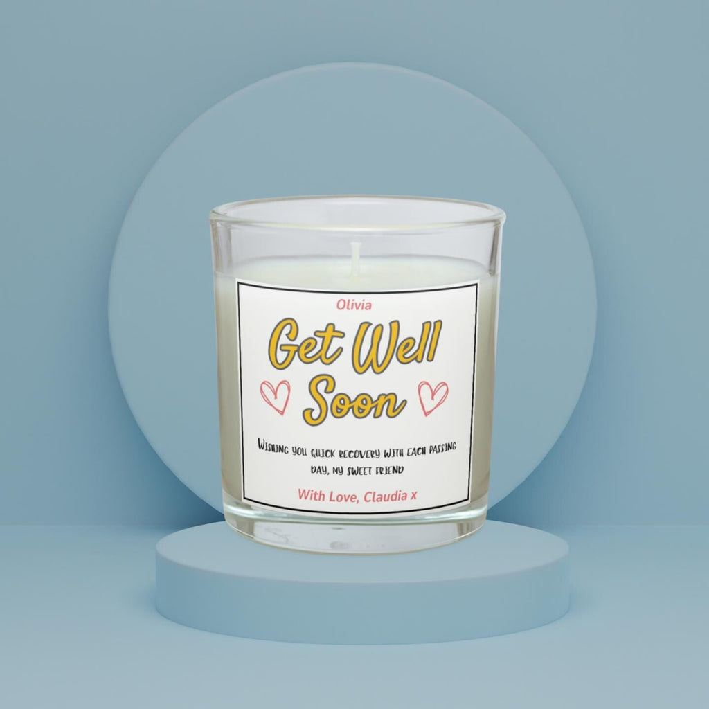 Get Well Soon Candle for Her | Recovery Gift for Her | Mum | Friend | Sister | Auntie Thinking of You Gift | Feeling Unwell | Custom Message Etsy