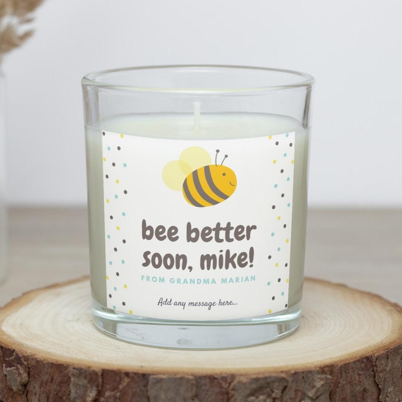 Get Better Soon Candle | Get well Soon Gift for Him | Get well Soon Message | Thinking of You Male | Illness Recovery | Sick Leave for Him Etsy