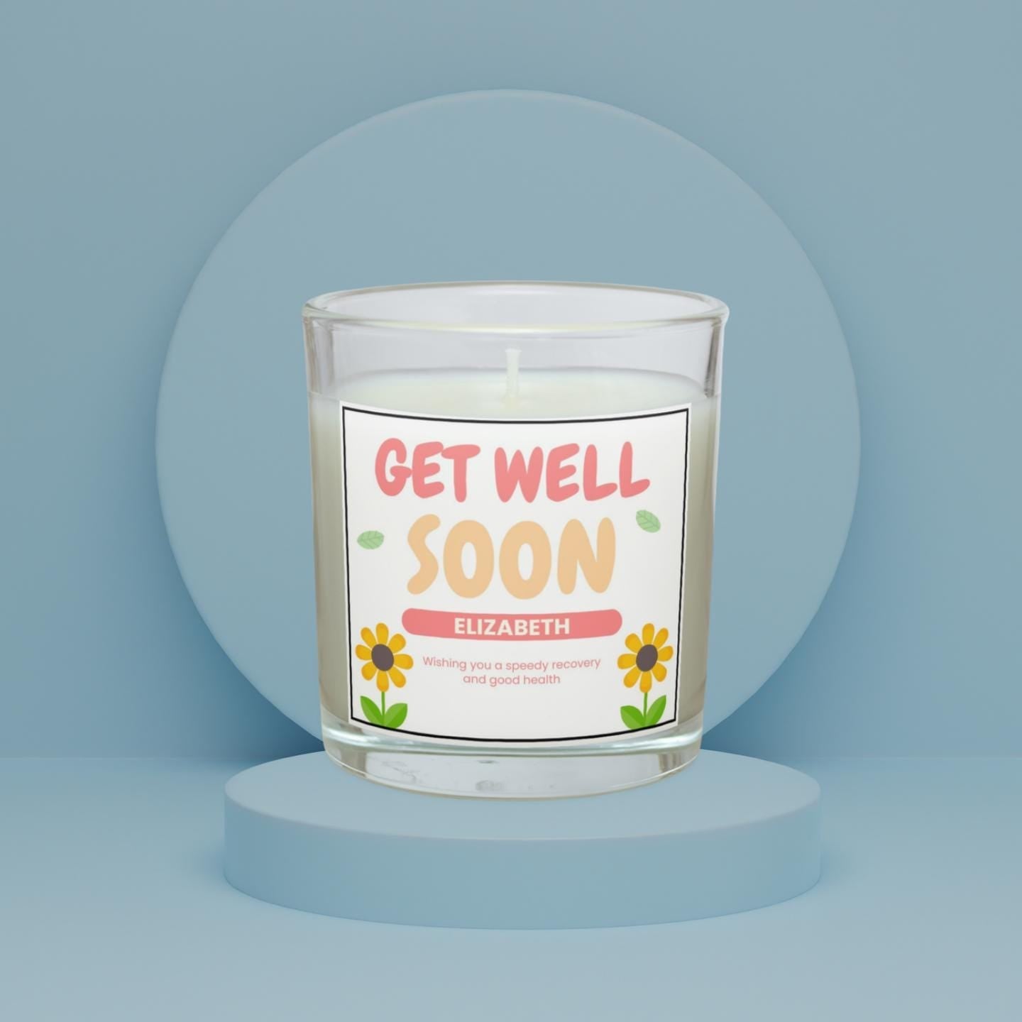 Thinking of You Gift for Her | Get Well Soon Candle | Illness Recovery Gift for Her | Thoughtful Message Gift for Her | Personalised Candle Etsy