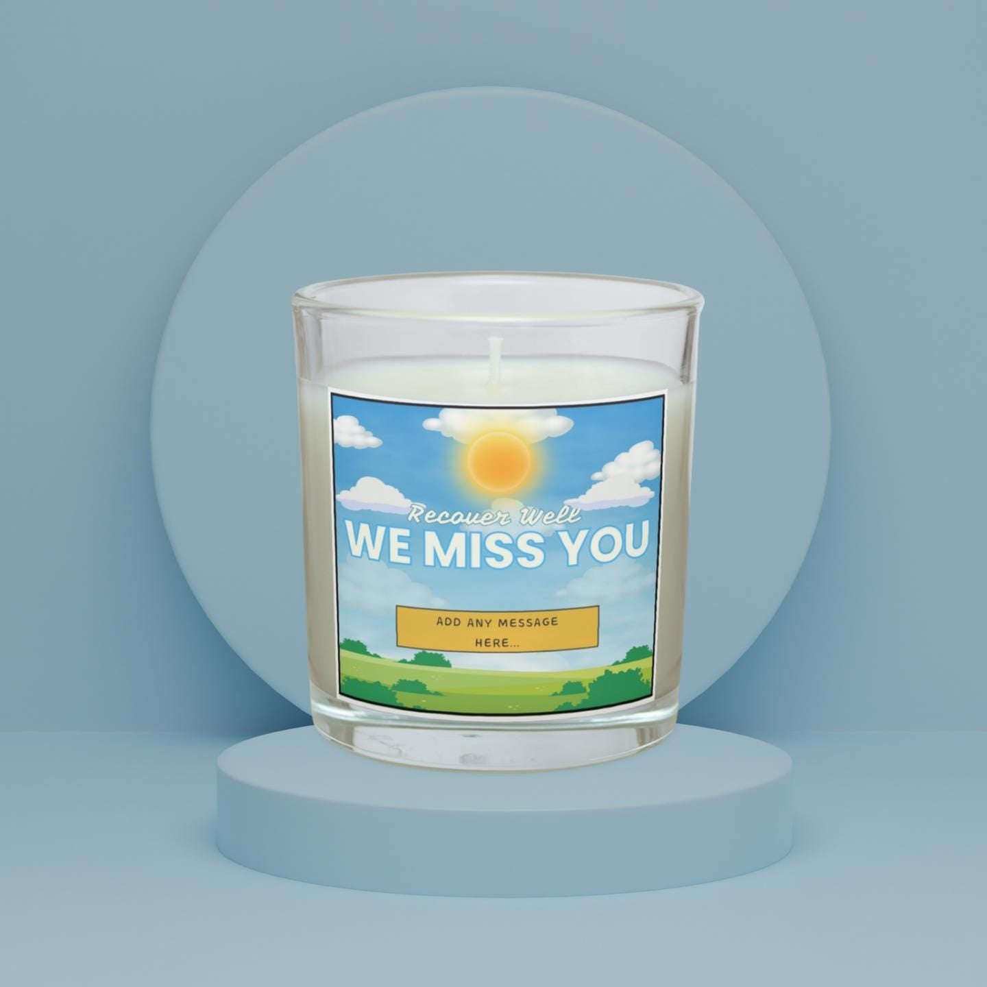 We Miss You Gift | Recovery Candle Gift | Custom Message Thinking of You Gift | Work Friend Gift | Family | Get Well Soon Message Candle Etsy