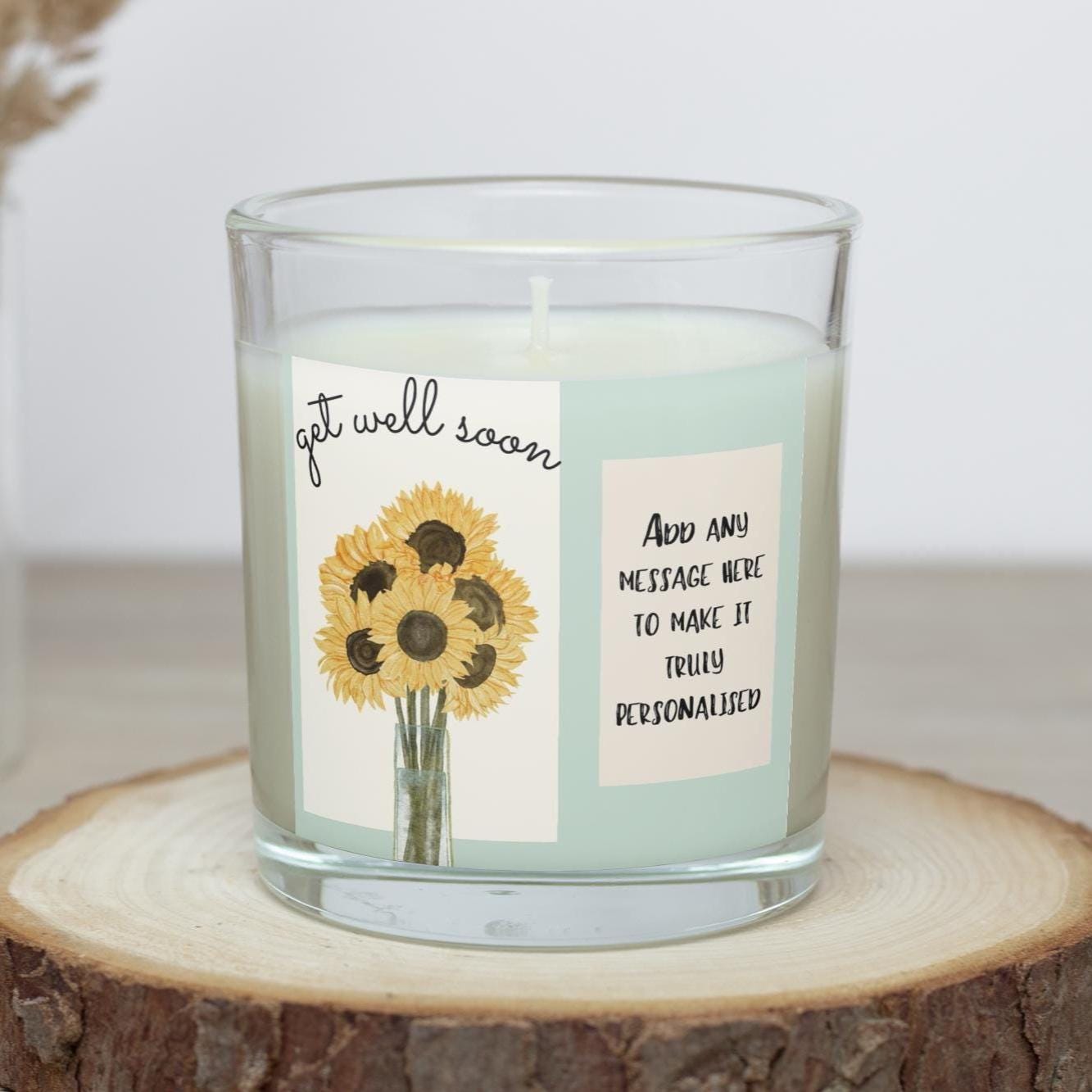 Get Well Soon Message Gift | Thinking of You Candle | Gift for Her Him | Recovering from Illness Gift | Poorly Friend | Family Sympathy Gift Etsy