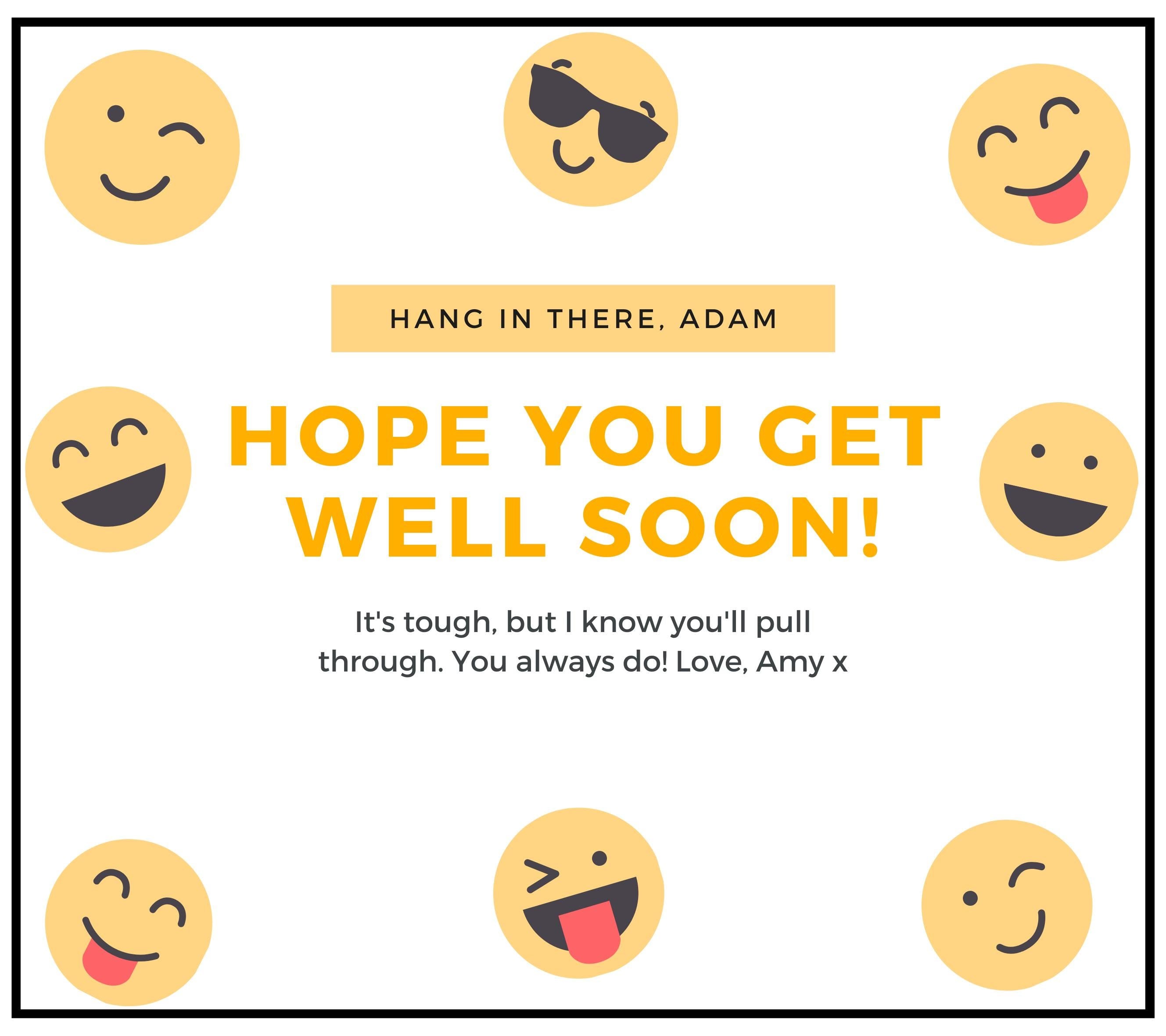 Hope You Get Well Soon Candle | Fun Get Well Soon Gift | Smily Emoji Gift | Recovery Gift for Him Her | Comfort Present | Feeling Better Etsy