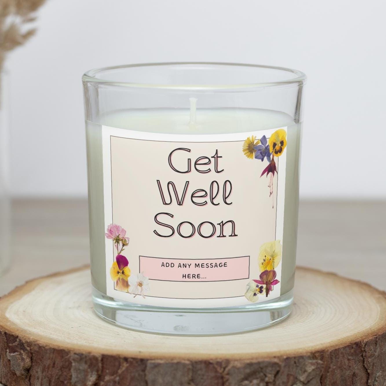Get Well Soon Gift for Her | Custom Message Jar Candle | Thinking of You Gift | Recovery Gift | Family | Friend | Work Colleague Candle Gift Etsy