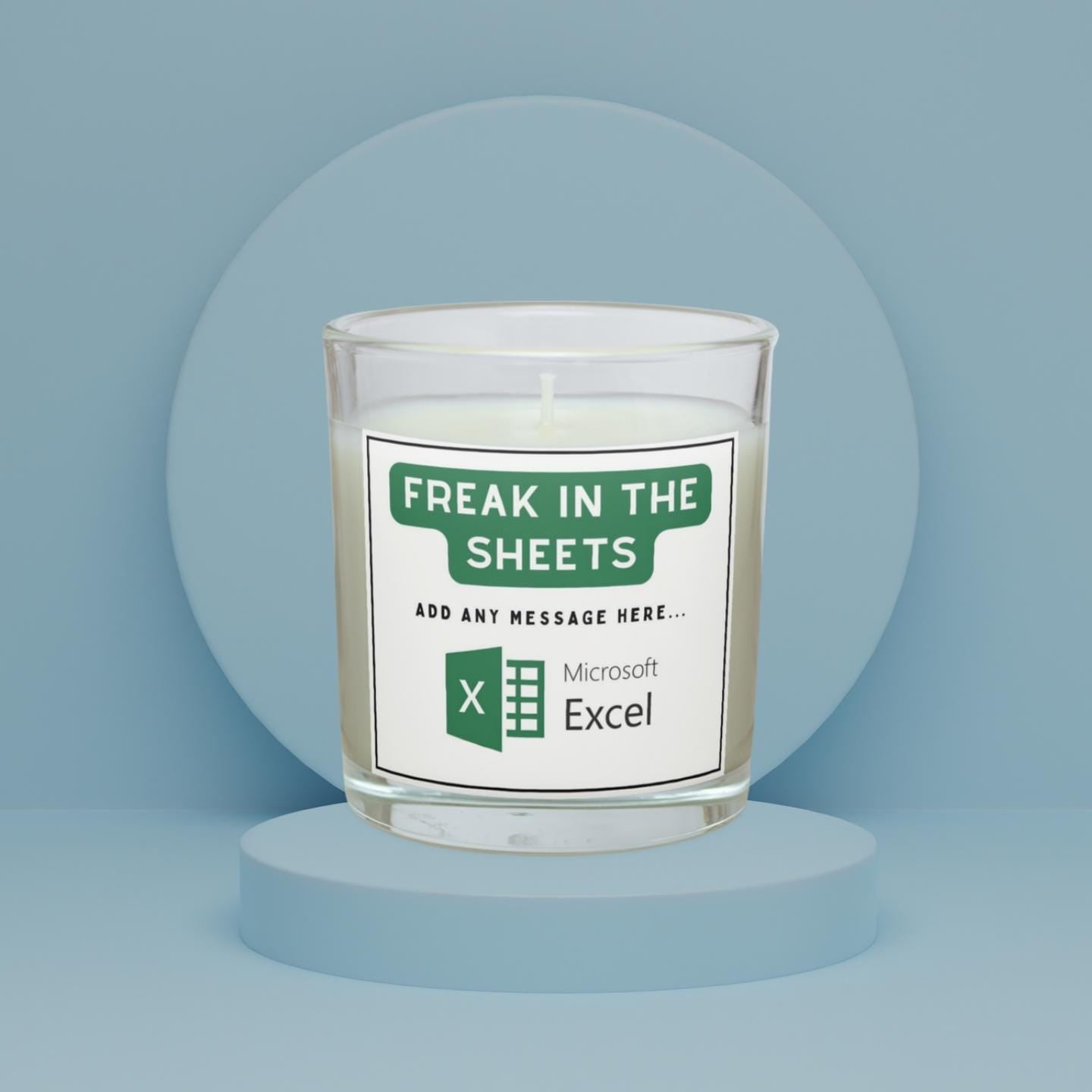 Funny Microsoft Excel Personalised Candle | Funny IT Gift | Funny Excel Spreadsheet Gift | Novelty Gift for Office Worker | Secret Santa Etsy