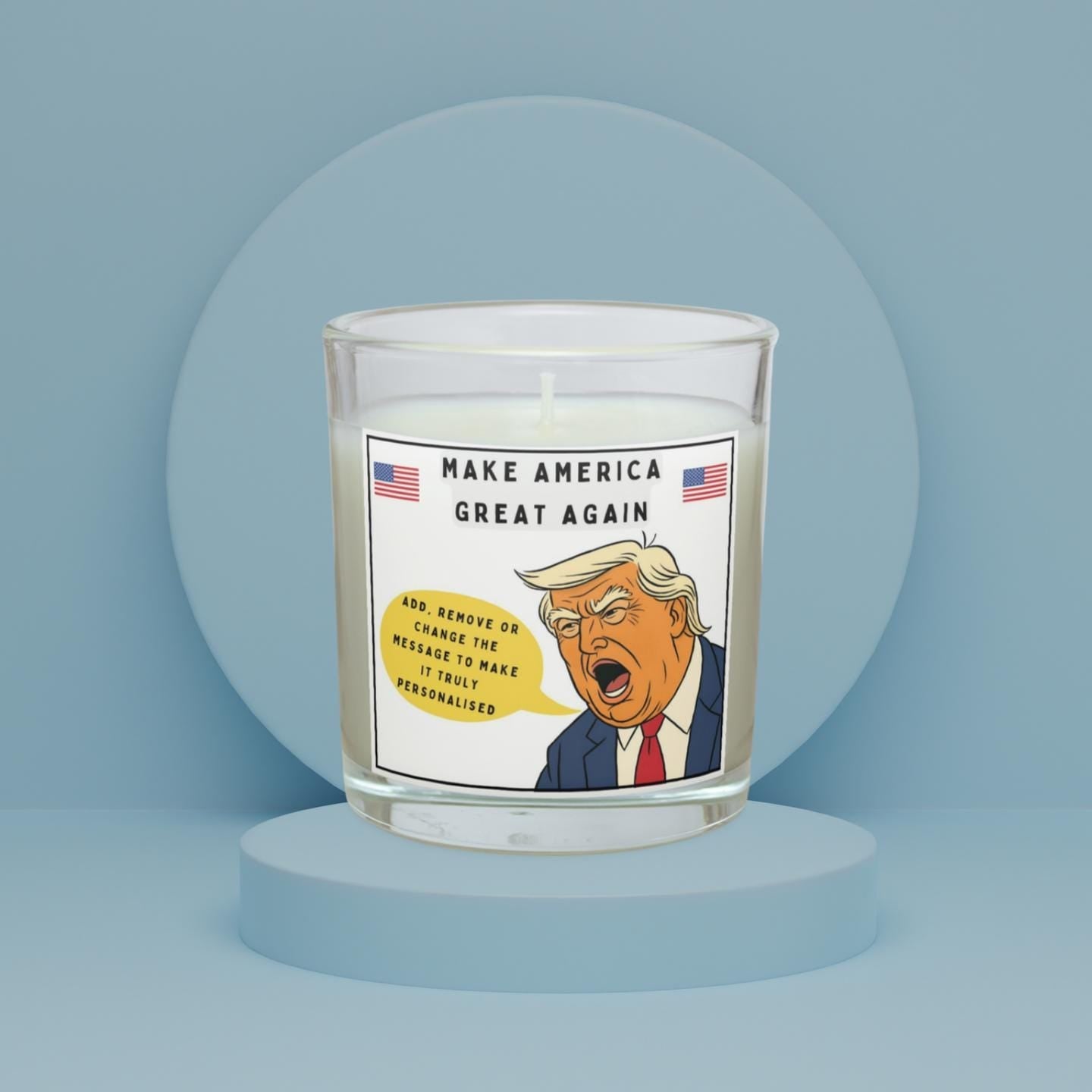 Funny Donald Trump Personalised Candle | Make America Great Again | Donald Trump Gift | Funny Trump Message | Donald Trump Message Candle Etsy
